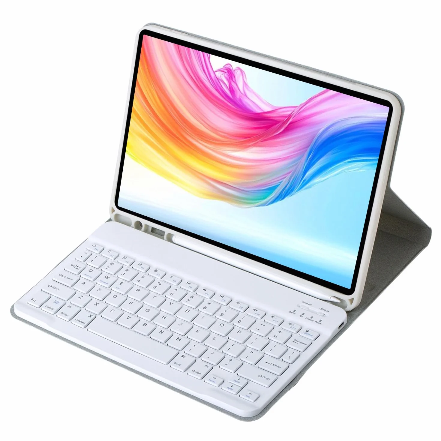Custodia con tastiera per Samsung Galaxy Tab A11+/A9 Plus 11" Tablet Cover tastiera magnetica rimovibile QWERTY per Tab A11+,grigio