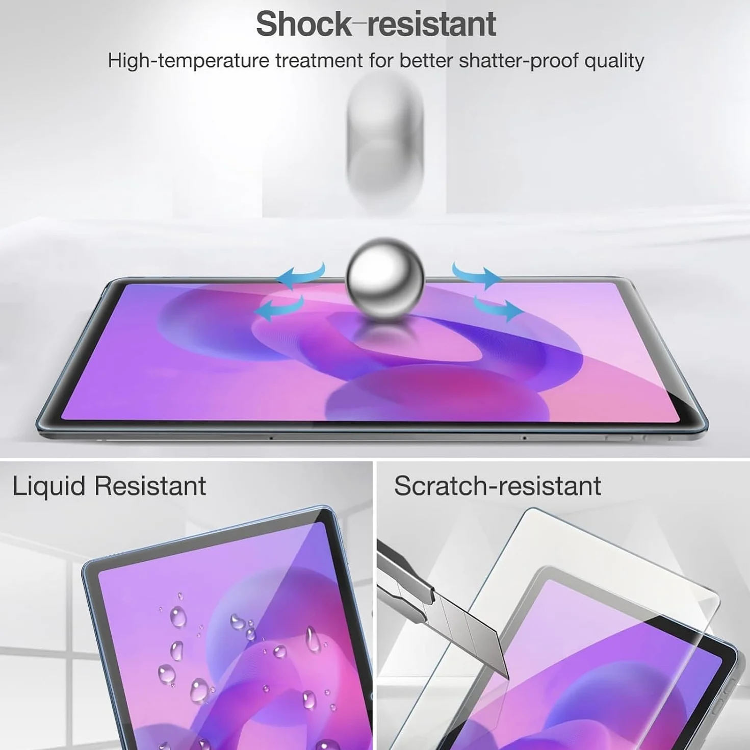 ProCase Vetro Temperato per Lenovo Idea Tab 11 Pollici Tablet 2025/Lenovo Tab M11/K11 2024, Durezza 9H, 2 Pezzi
