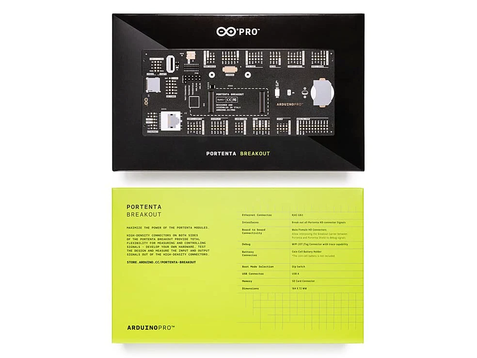 Arduino Portenta Breakout [ASX00031] - Scheda di espansione per un facile accesso ai pin e connessione dei progetti Portenta a vari moduli e sensori