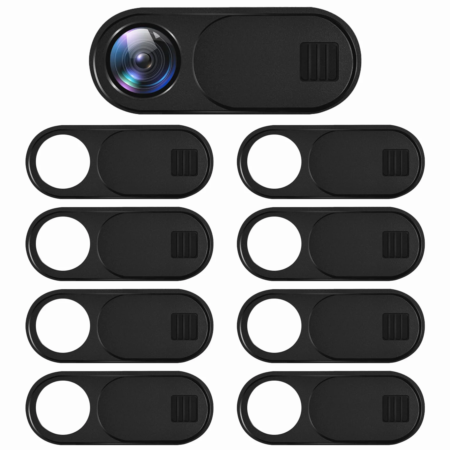 9 Pezzi Copri Webcam, Webcam Cover Tesla Copri Webcam PC Portatile Copri Telecamera Copertura Webcam Slider Accessori per Tesla Model 3/Y, Laptop, Smartphones, Mac, Tablet Nero