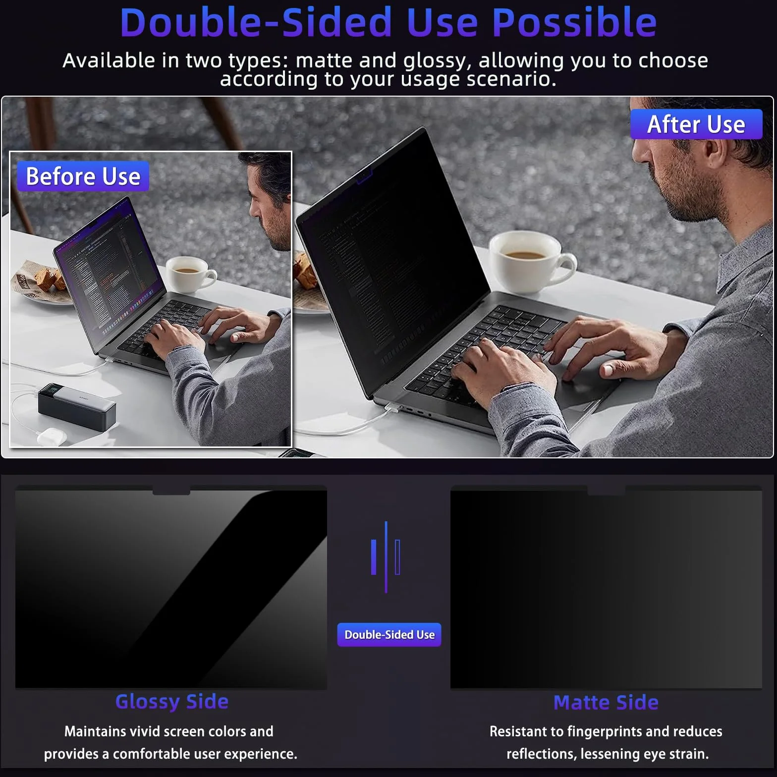 MacBook PRO 14 Pollici 2026 M5 PRO/Max, 2025～2021 (M5/M4/M3/M2/M1 PRO/Max) Filtro Magnetico Privacy, Pellicola Protettiva Rimovibile Schermo, Anti Luce Blu Antiriflesso, Anti-Spia