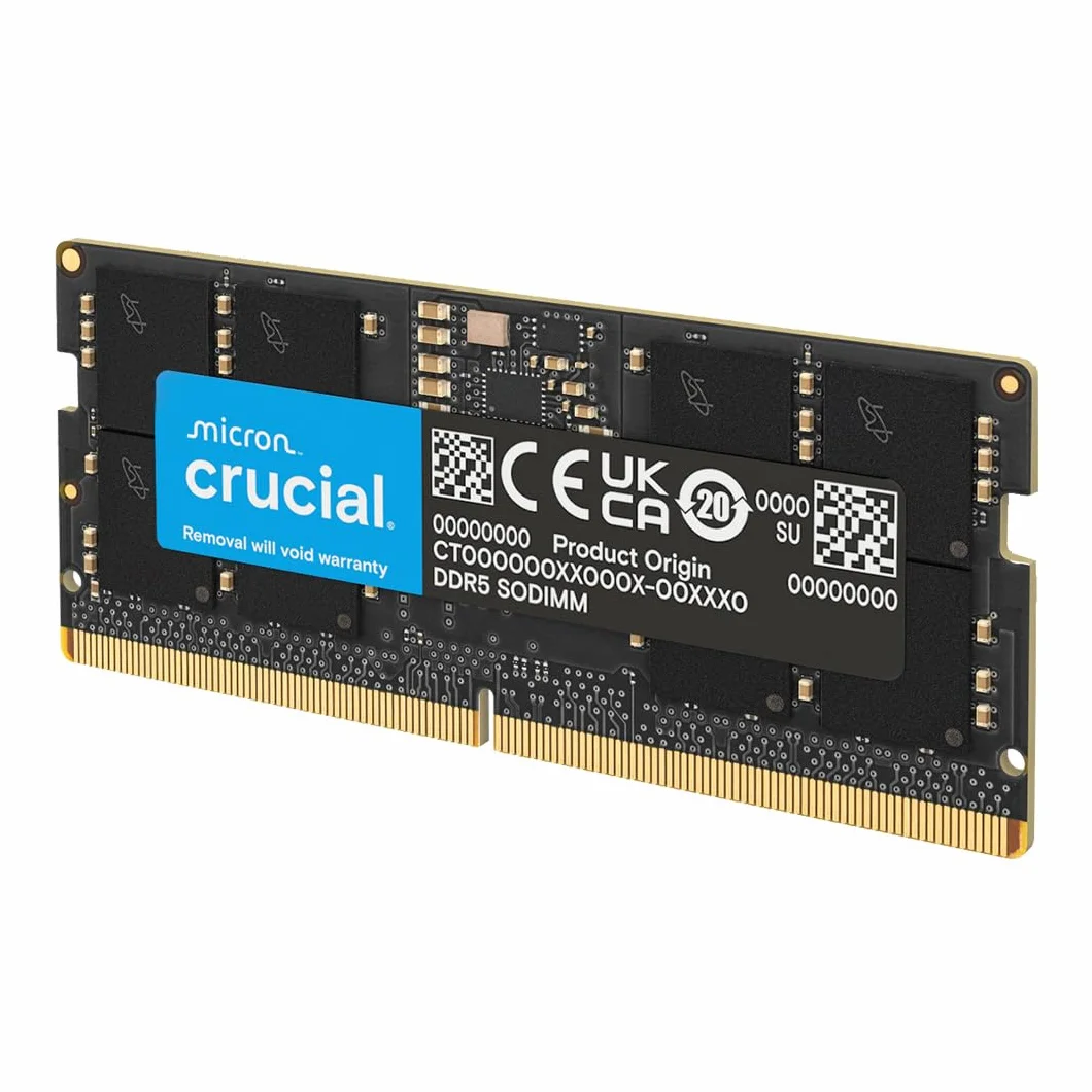 Crucial RAM DDR5 32GB 5600MHz SODIMM CL46 CT32G56C46S5 per Laptop