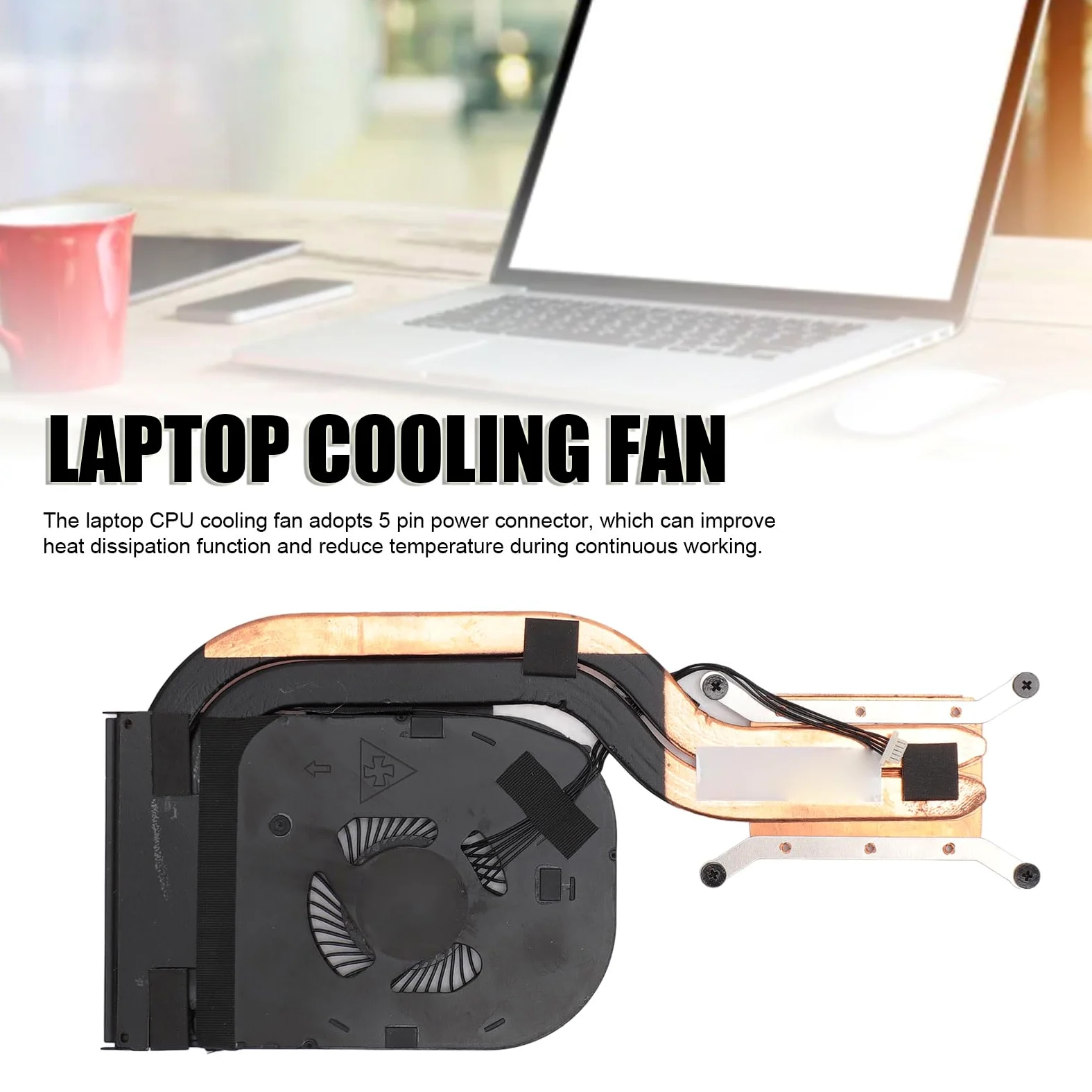 Ventole di Raffreddamento CPU per Laptop, Modulo Ventola di Raffreddamento CPU Sostitutiva a 5 Pin DC 5 V 2,25 W per ThinkPad X1 Carbon 6Th Gen 2018