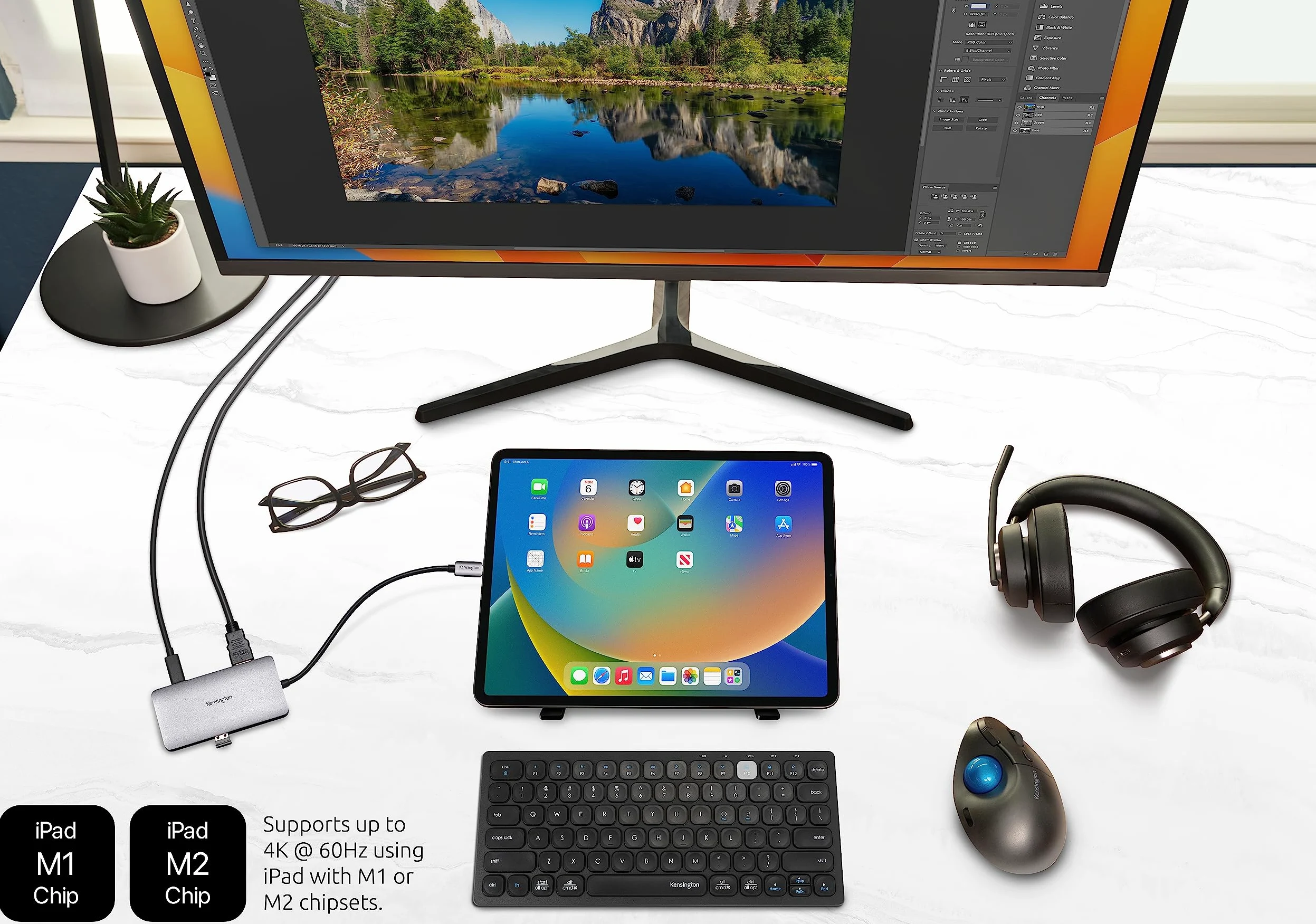 Kensington UH1400P Dock Universale Portatile Driverless USB-C 8-in-1, universale, 8 porte, alimentazione fino a 85 W, Ultra HD (singolo 4K a 60 Hz) ad alta risoluzione, plug & play, con cavo