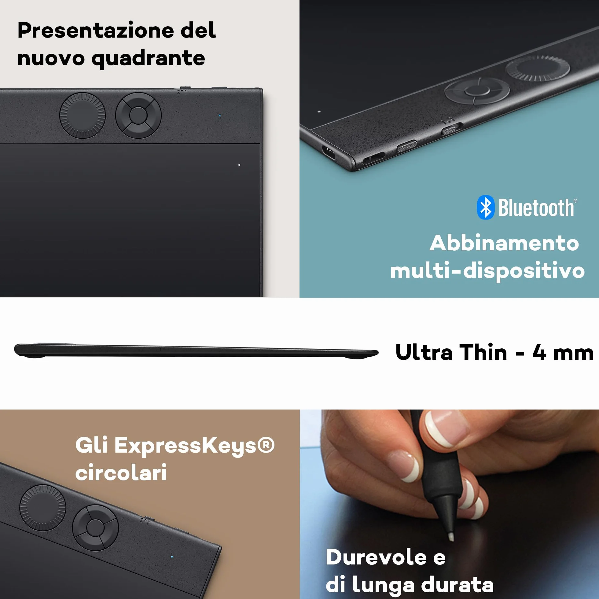 Wacom Intuos Pro Medium – tavoletta grafica compatta e leggera, tablet con penna con Wacom Pro Pen 3, ideale per illustratori, designer ed editor che cercano precisione e performance professionali