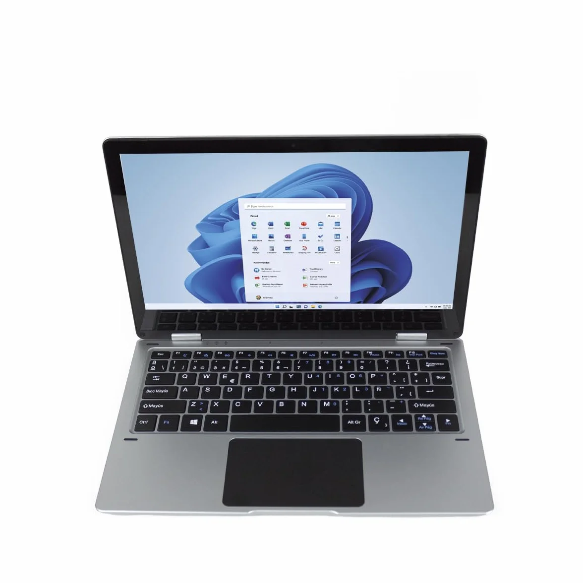 Prixton - Laptop Flex Pro Convertibile 2 in 1 - Touch Screen 11,6" - Windows 11 Home Intel Gemini Lake N4020 - Memoria 4GB/128GB - Tastiera QWERTY