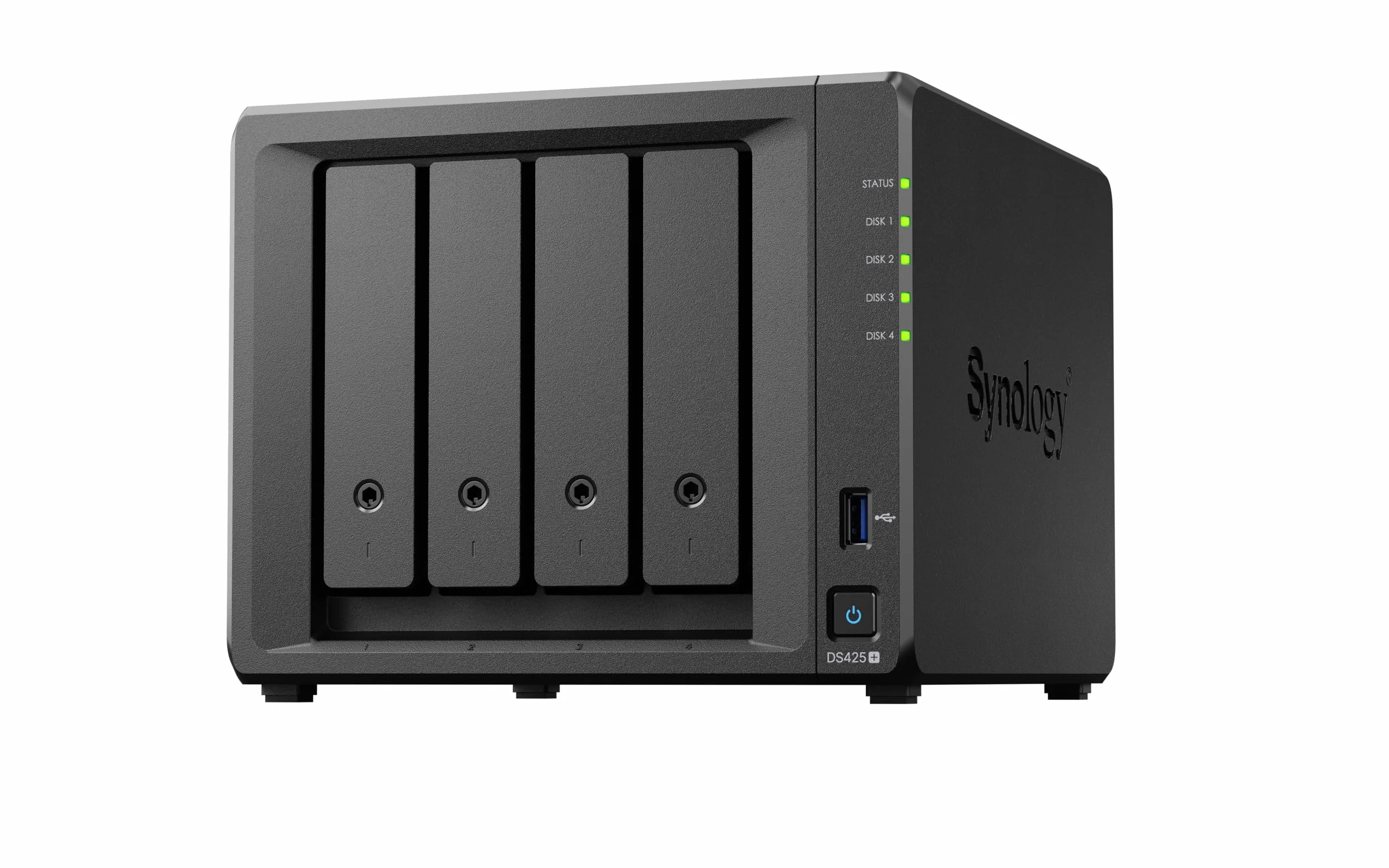 DS425+ 4-Bay Synology NAS – 3 anni di garanzia, soluzione di archiviazione compatta con porta integrata da 2,5 GbE