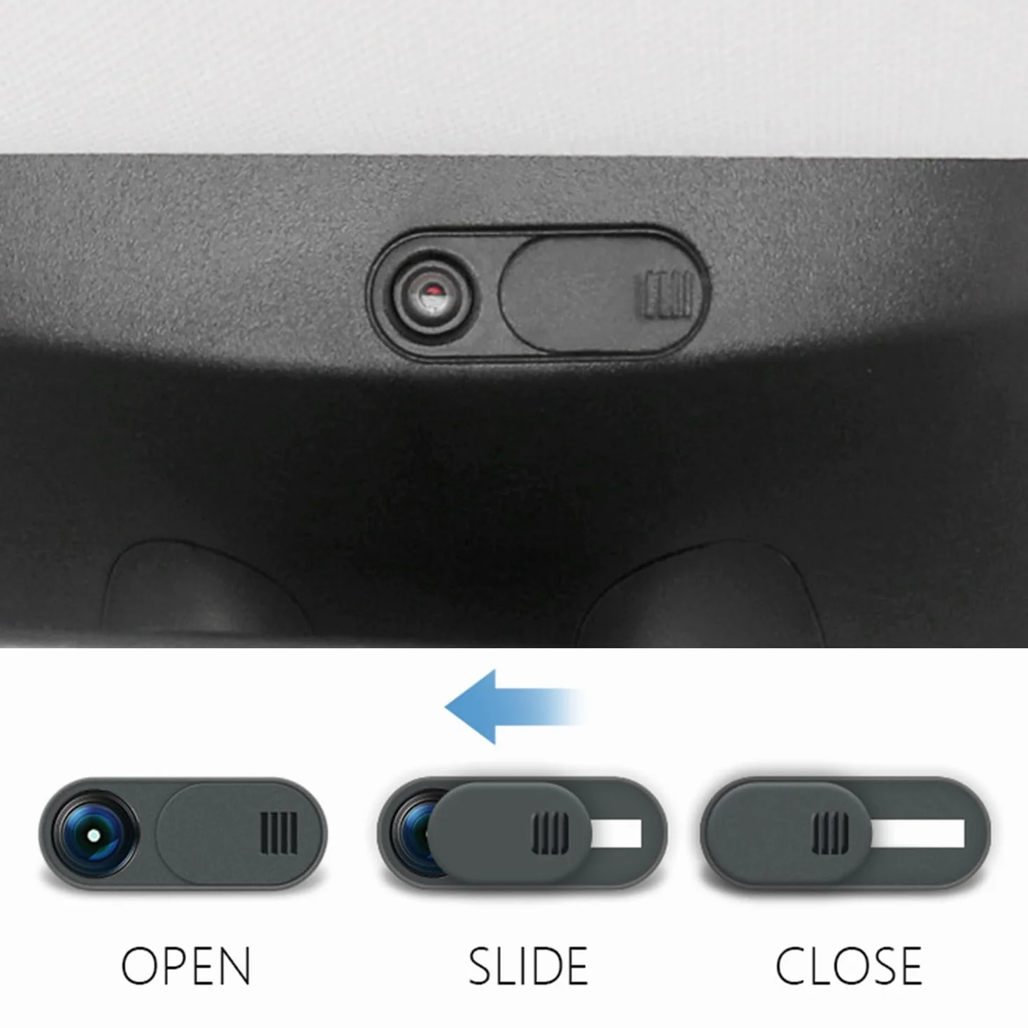 3 custodie per webcam, copriobiettivo, maschera protettiva per la fotocamera del cellulare, copertura scorrevole per fotocamera, copertura per computer portatile, adatto per auto, telefoni
