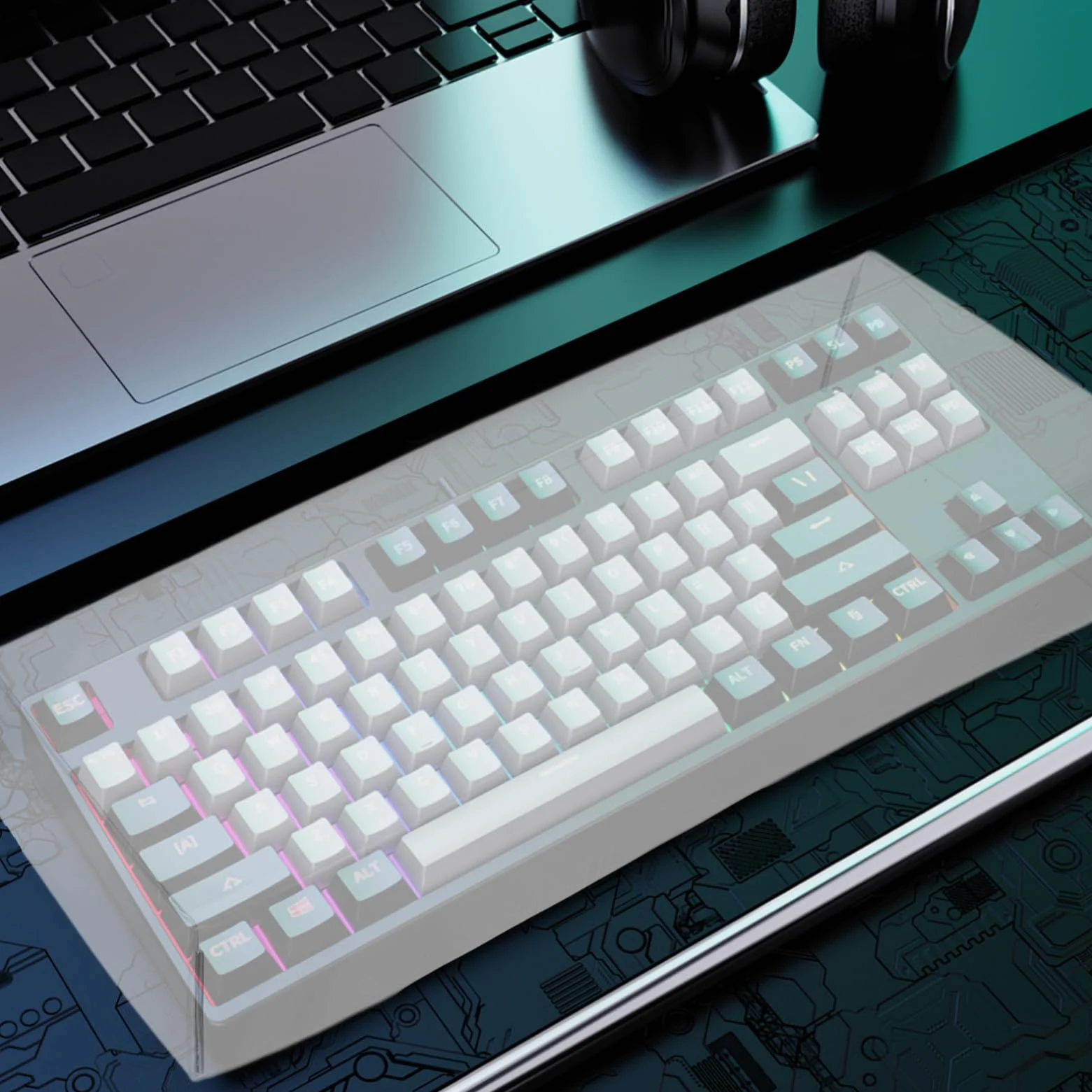 BESPORTBLE Copertura Protezione per Tastiera e Acrilico Trasparente Bianco Antipolvere Facile da Pulire per Tastiere da Computer Portatili e Meccaniche