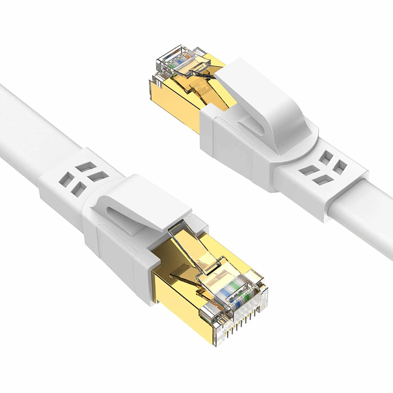 Ercielook Cavo Ethernet 1m Cat 8 LAN Schermato 40 Gbps 2000Mhz per Router