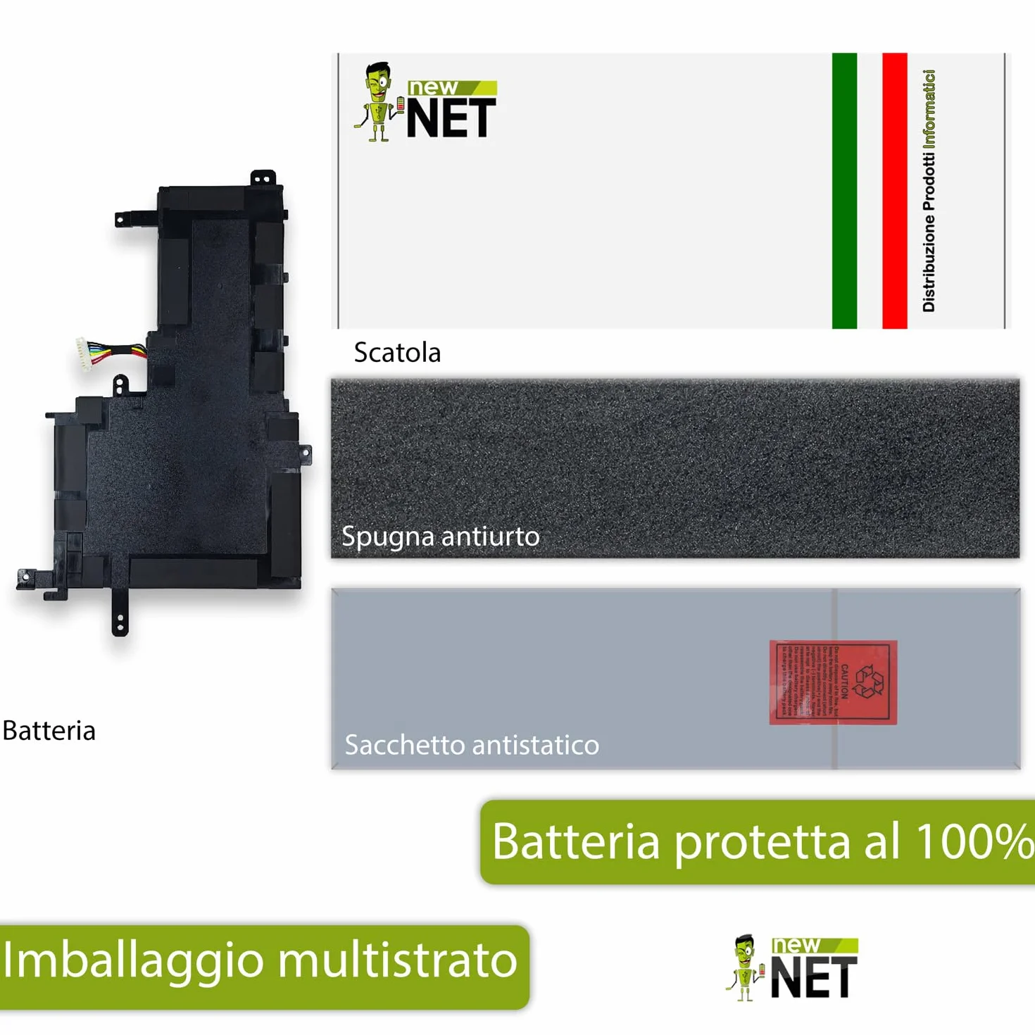 B31N1842 Batteria compatibile con ASUS VivoBook 15 K513 K513E K513EA K513EQ X513 X513E X513EA X513EAN X513EP M513 M513UA S513E S513EA F513E F513EA K531F K531FA X531 X531F X531FL [11.52V - 3653mAh]