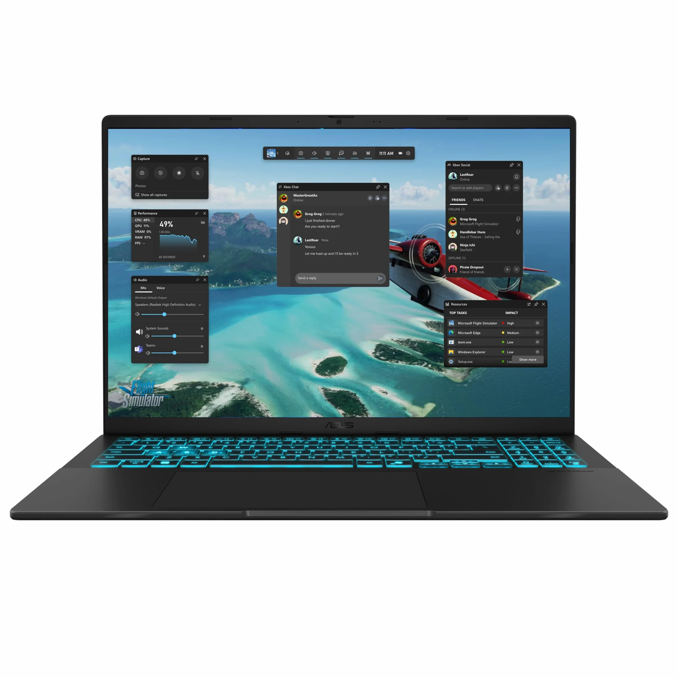 ASUS Computer Portatile PC Gaming 16" FHD IPS, Intel Core 7 240H 5,2GHz, RAM 48GB DDR5, SSD 1TB NVMe, NVIDIA RTX 5050 8GB GDDR6, WiFi 6E, Copilot IA, Webcam 1080p, Tastiera Retroilluminata, Windows 11