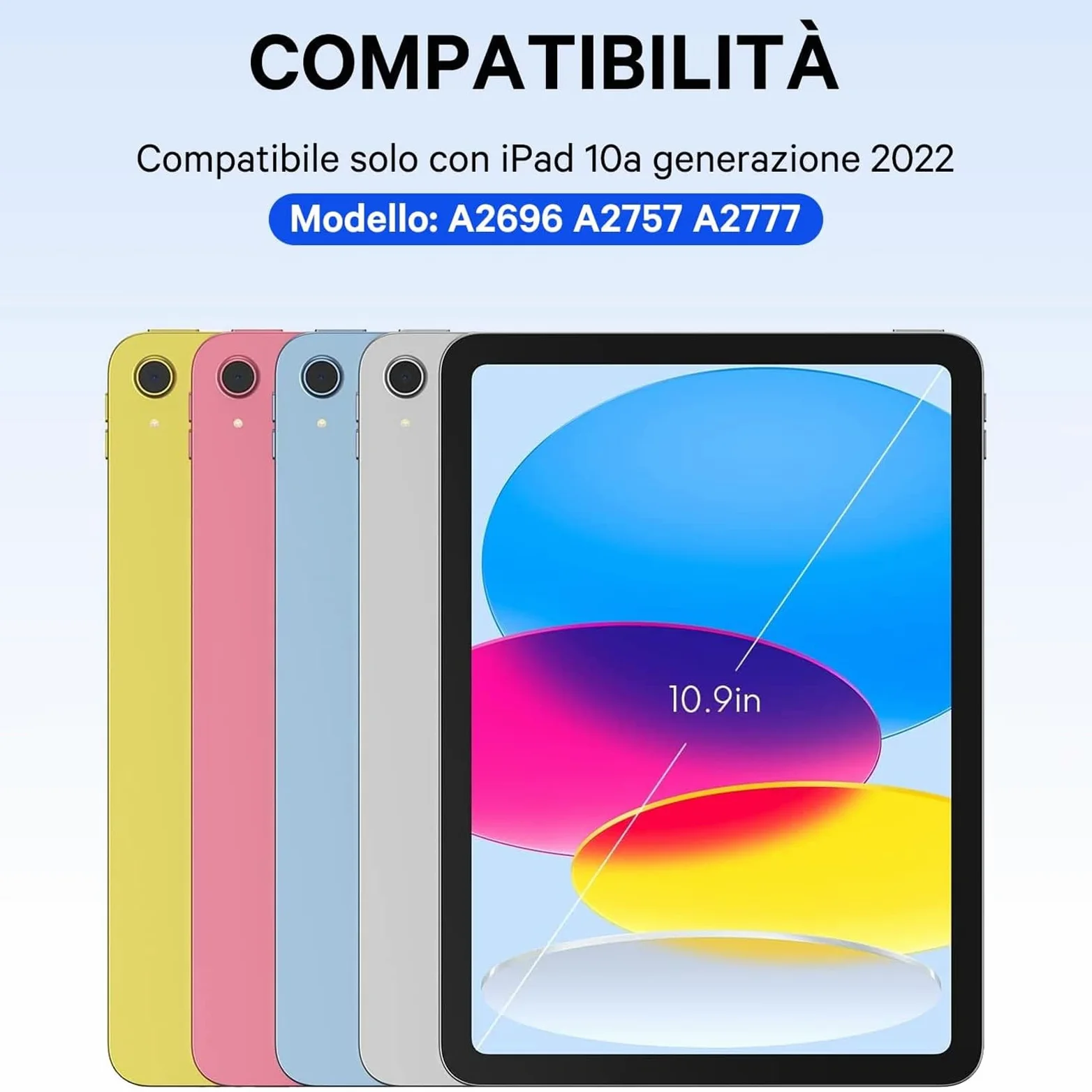 Tastiera per iPad A16 11/10 Generazione (2025/2022) con Touchpad, Cover con Tastiera per iPad 11 Gen 11 Pollici/10 Gen 10.9 Pollici, Magnetica QWERTY Keyboard, Custodia con Portapenna, Viola lavanda