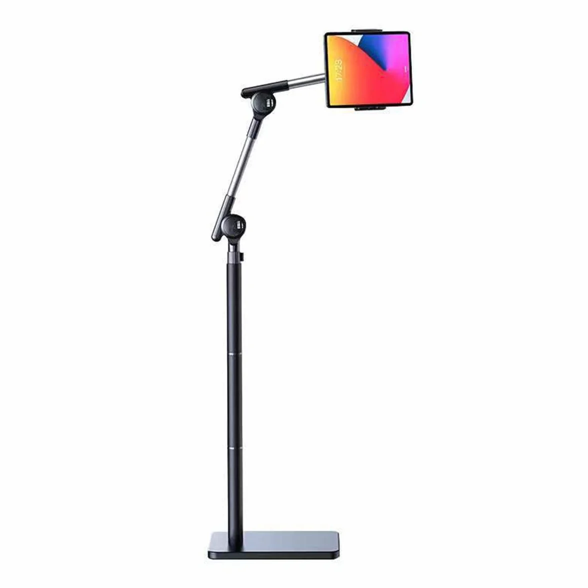 Niumowa Supporto da pavimento per tablet girevole 360° regolabile in altezza compatibile 11,9-33 cm Kindle 160 cm lega