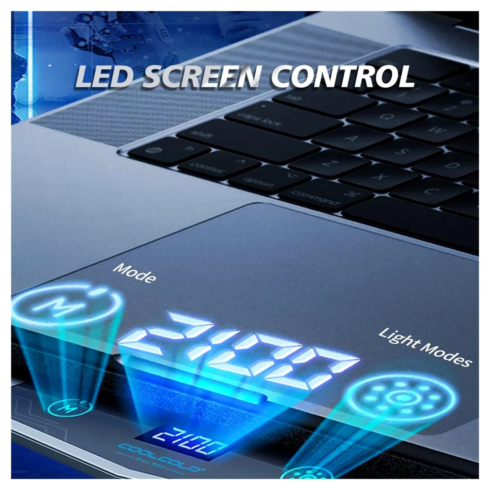 Tappetino di Raffreddamento for Laptop RGB A Compressione d'Aria, Dispositivo di Raffreddamento USB Ultra Silenzioso, Supporto Regolabile for Dissipazione Rapida del Calore