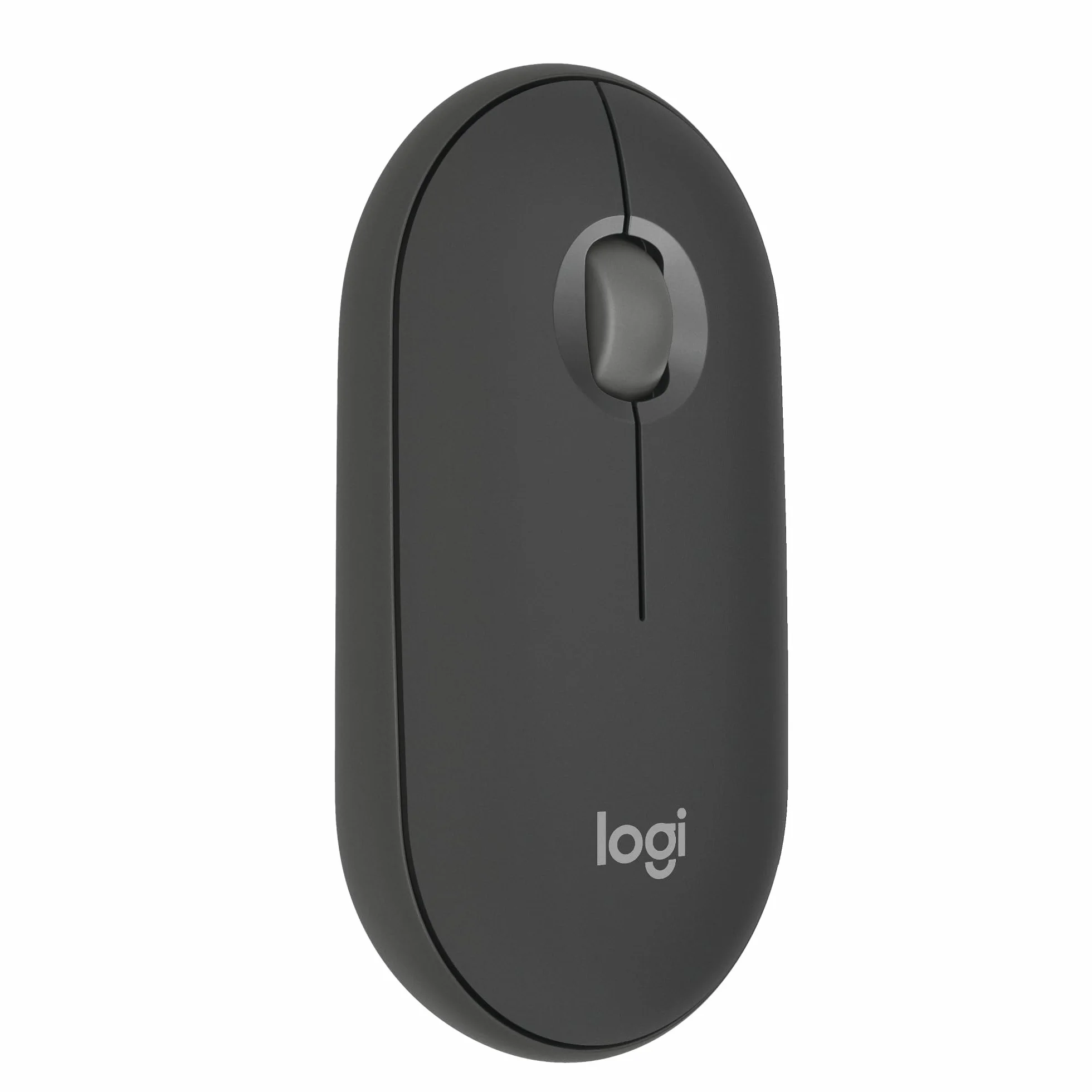 Logitech Pebble Mouse 2 M350s wireless Bluetooth sottile portatile personalizzabile clic discreti Easy-Switch Grafite