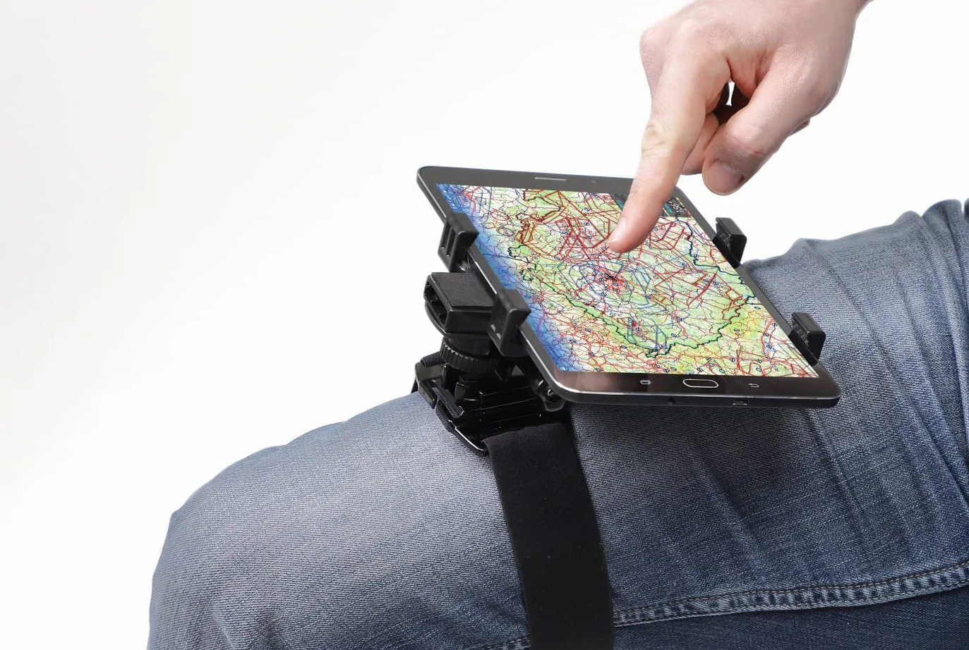Dream Pilot Organizer per ginocchiere da pilota compatibile con smartphone tablet iPad mini con fissaggio a morsetto