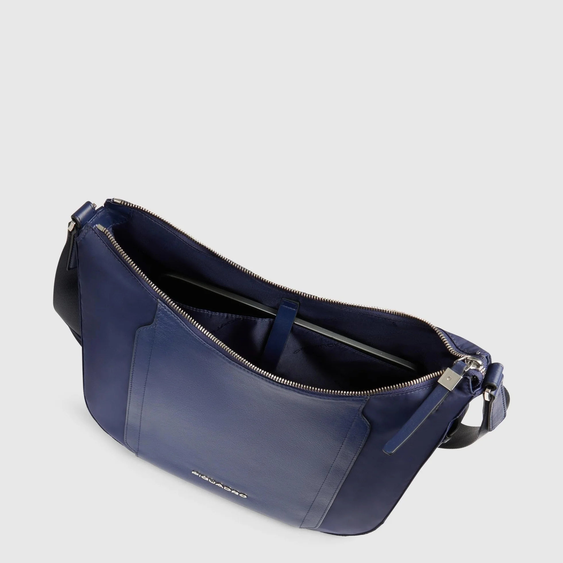 PIQUADRO – Borsa a Tracolla da Donna - porta iPad – Pelle e tessuto – Linea Circle