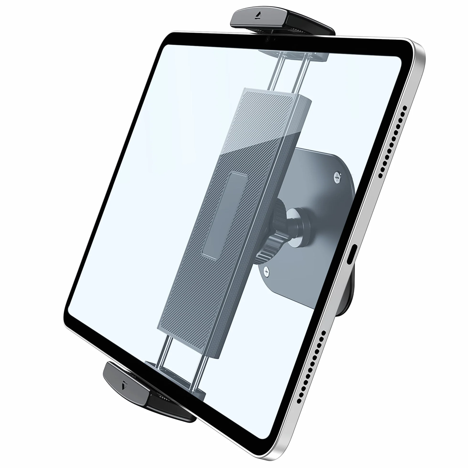 Supporto da Parete per Tablet e iPad in Alluminio, Regolabile 360°, Compatibile iPad Pro/Mini, Galaxy Tab, Surface Pro