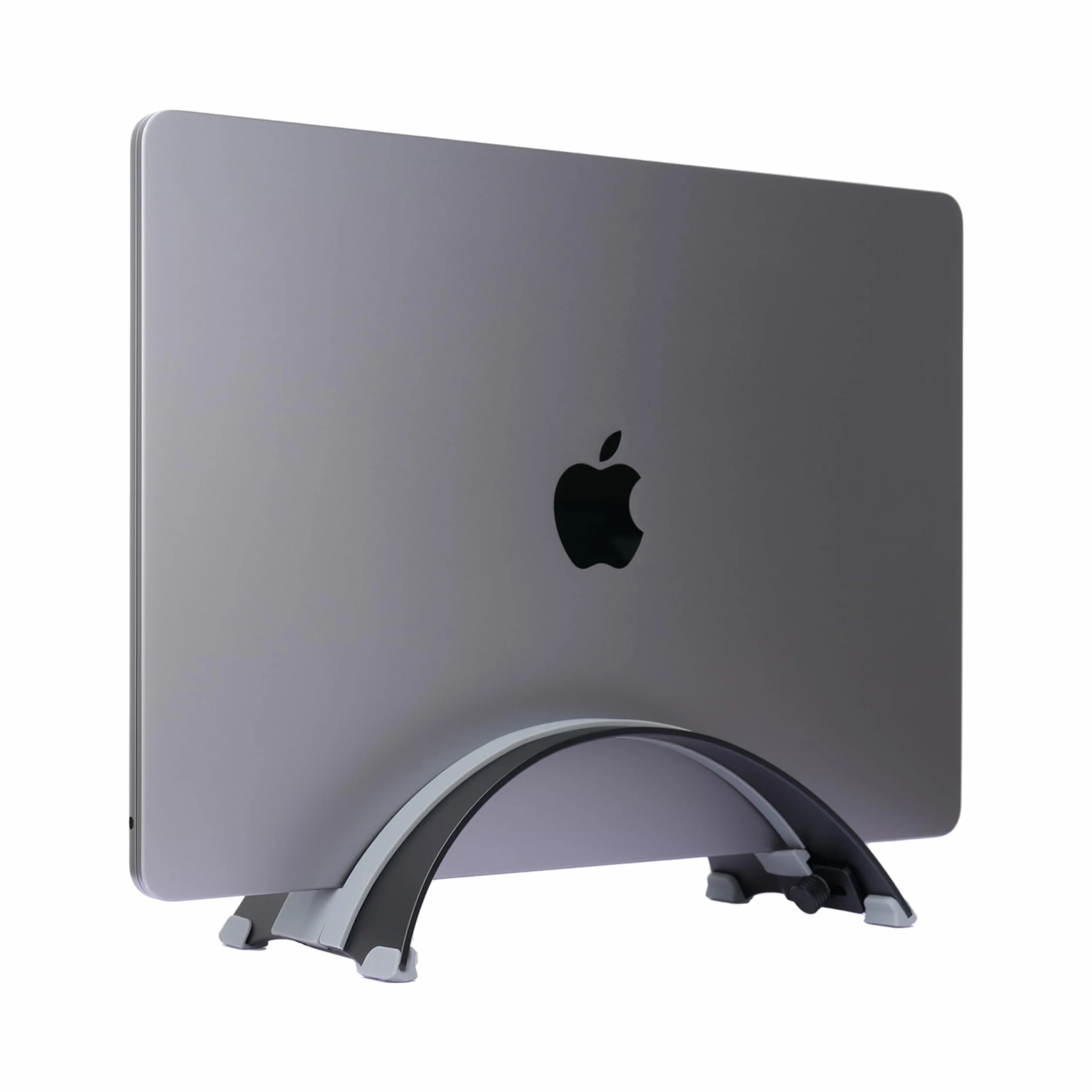 Supporto Verticale Regolabile per Laptop-Alluminio 6061, Precisione CNC, Finitura Anodizzata, Adatto a Tutti i Laptop Inclusi Quelli da 17 Pollici, Design Ventilato, Pad Antiscivolo in Silicone
