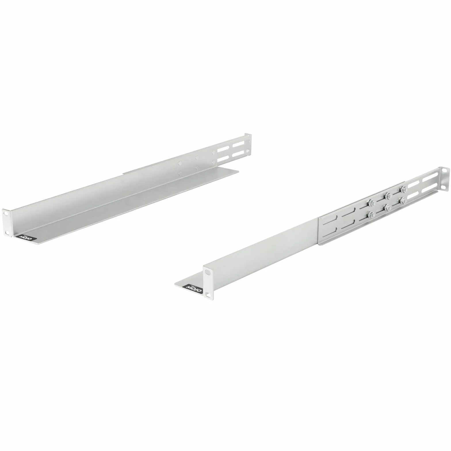 Tecmojo Guide per Rack Server 1U, Ripiano per Rack a 4 Montanti per Server/UPS/HPE/PowerEdge, Ripiano Scorrevole per Montaggio su Rack con Profondità Regolabile da 530mm a 812mm, Portata 54kg, Argento