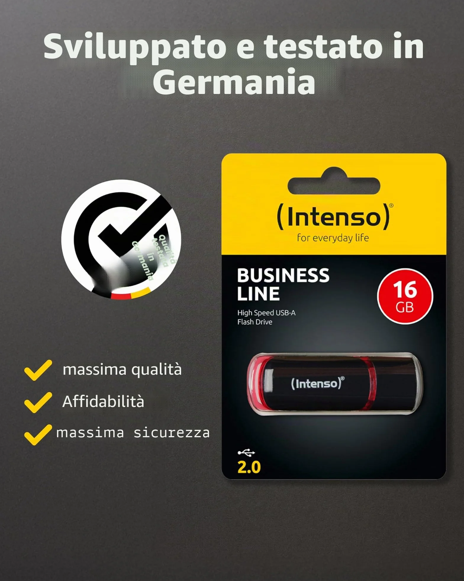 Intenso Business Line Flash Drive 16 GB USB 2.0 Black/Red