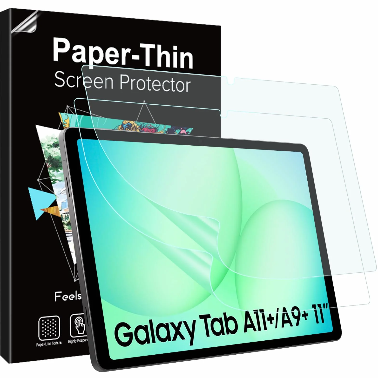 TiMOVO Pellicole Protettive per Samsung Galaxy Tab A11 Plus/A9 Plus (2025/2023), Anti Abbagliamento PET, 2 Pezzi