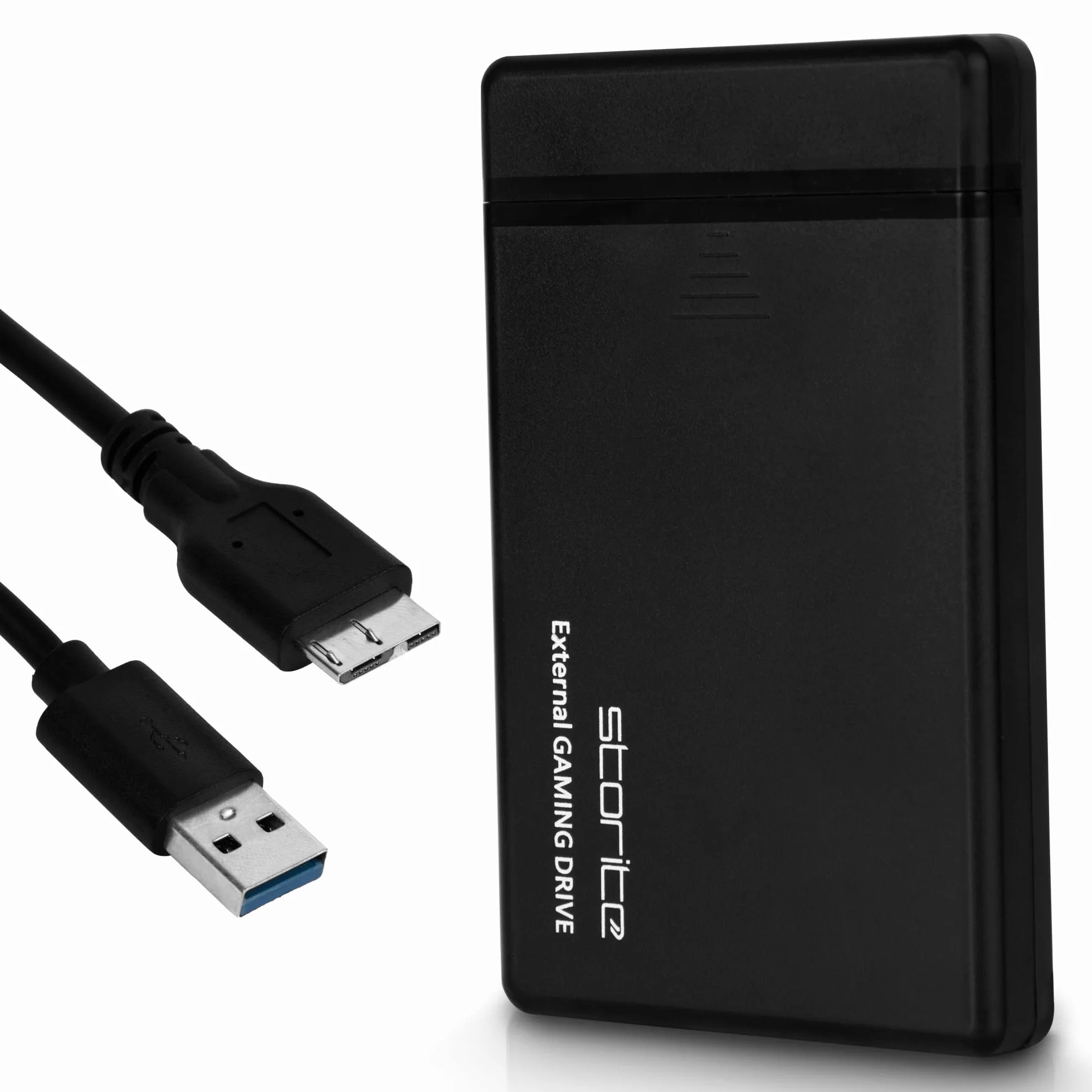 Storite Disco rigido esterno 1 TB per gaming, portatile, da 2,5 pollici, con USB 3.0, ideale per archiviazione e backup, compatibile con console di gioco, PC, laptop e Mac (nero).