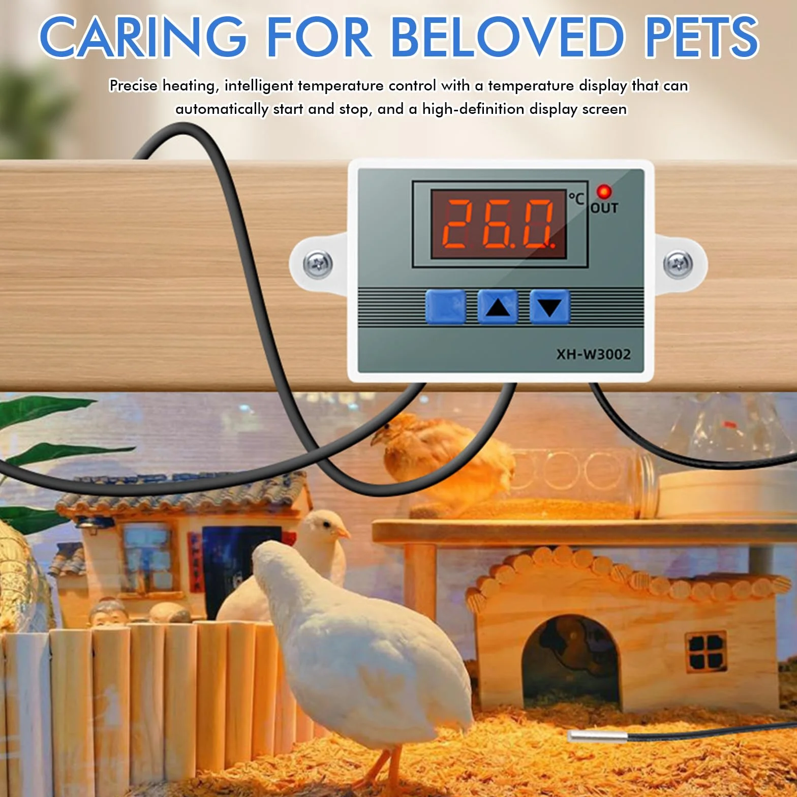 Ventilatore da 120 mm con controllo della velocità 220 V, ventola di raffreddamento con regolatore di temperatura digitale, 10 velocità regolabili, ventola di scarico silenziosa per