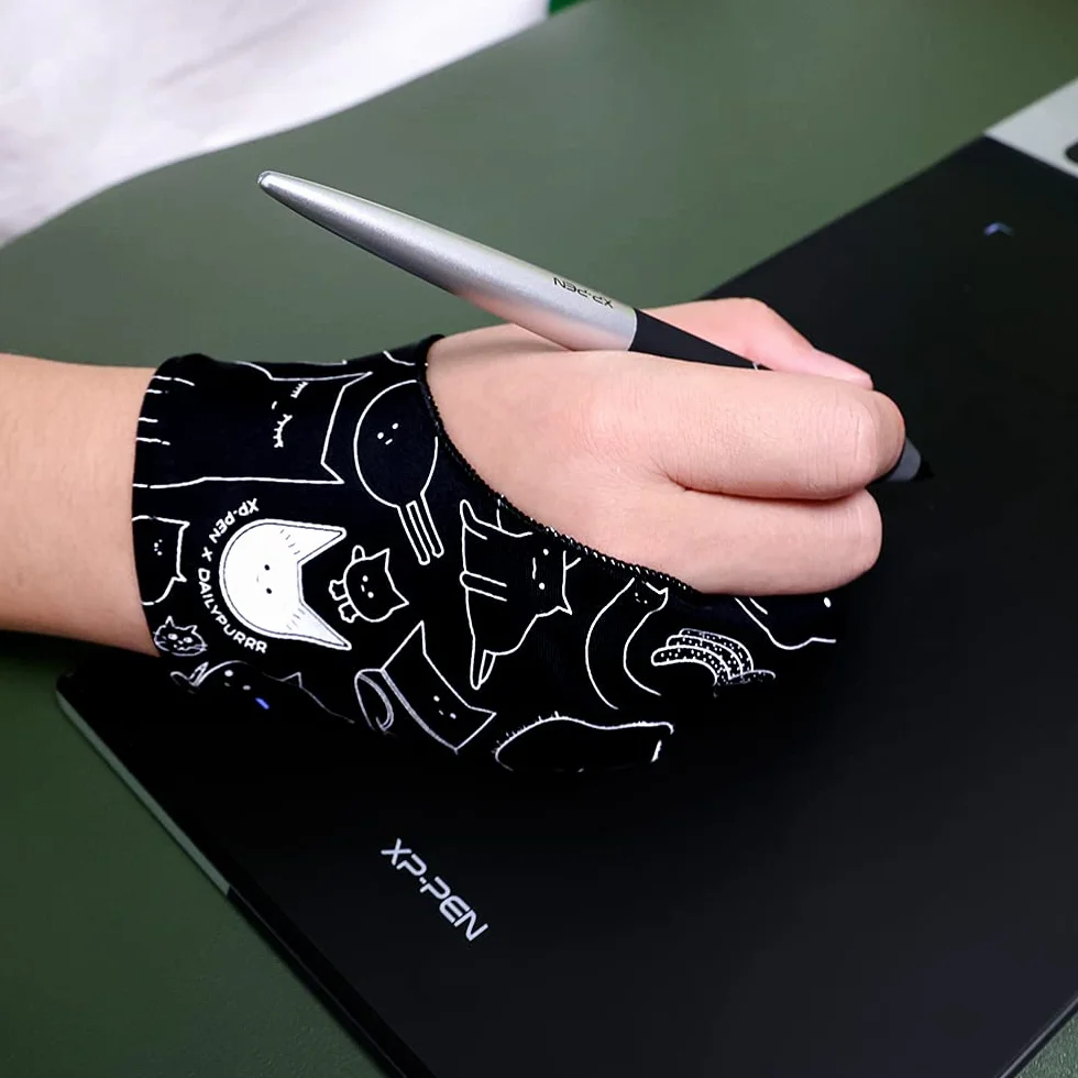 XP-PEN ACG15 - Guanto per artisti, anti-fouling, per penna, tablet grafico, misura unica (1 pezzo)