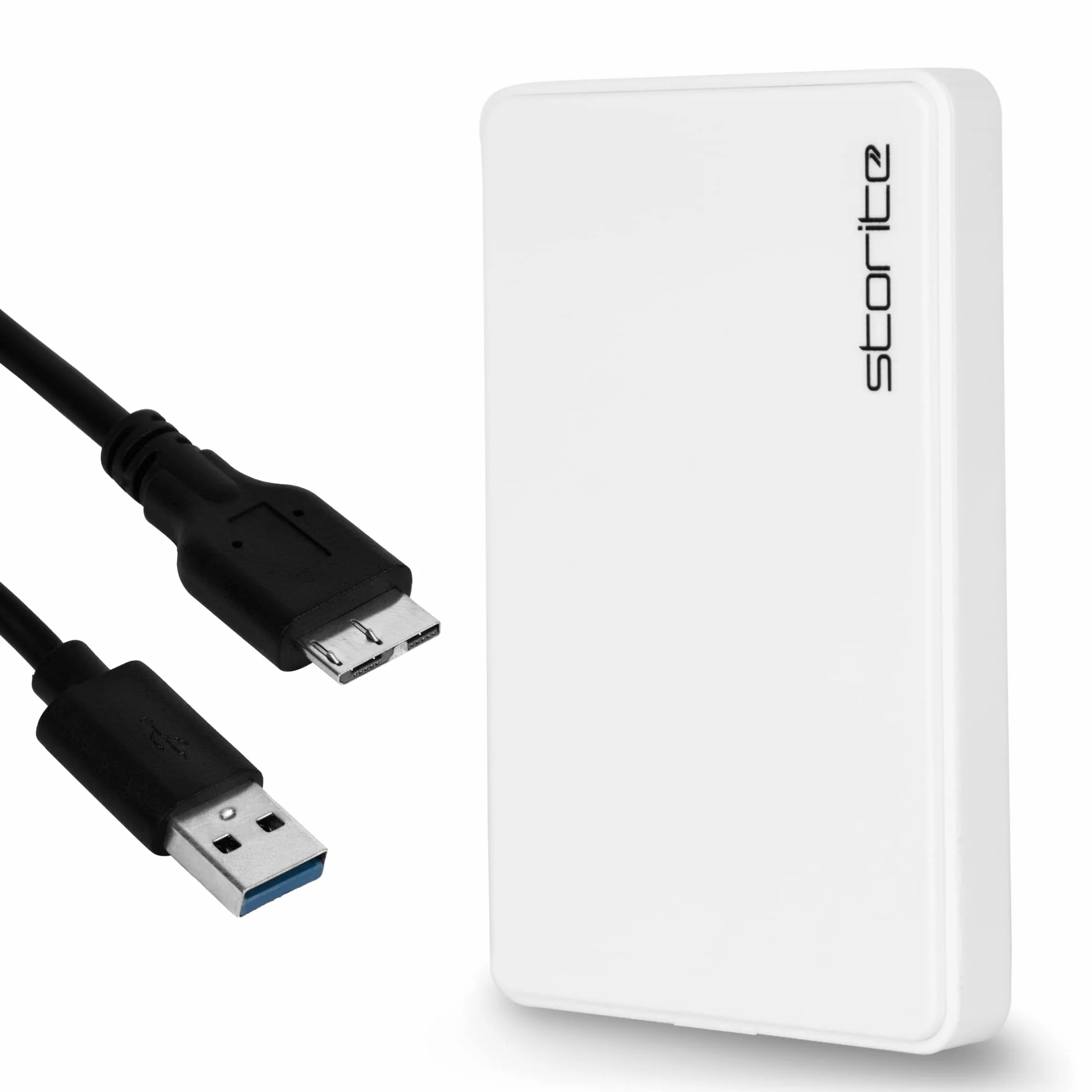 Storite Disco rigido esterno 250 GB HDD USB 3.0, ultraveloce e sottile, per espansione di memoria e backup dati - Disco rigido portatile compatibile con laptop, PC, Mac e console di gioco (bianco)