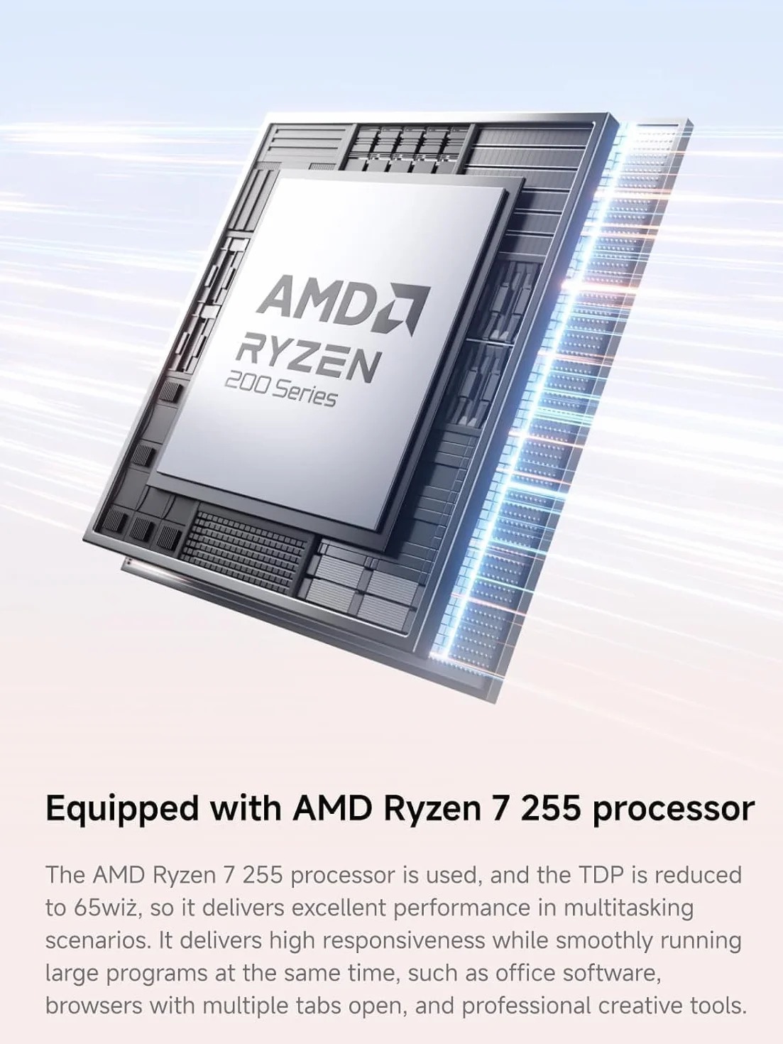 MINISFORUM AI X1-255 Mini PC AMD Ryzen 7 255 32GB DDR5 RAM 512GB SSD M.2 HDMI DP USB4 LAN 2.5G Wi-Fi 7 Bluetooth 5.4 OCuLink