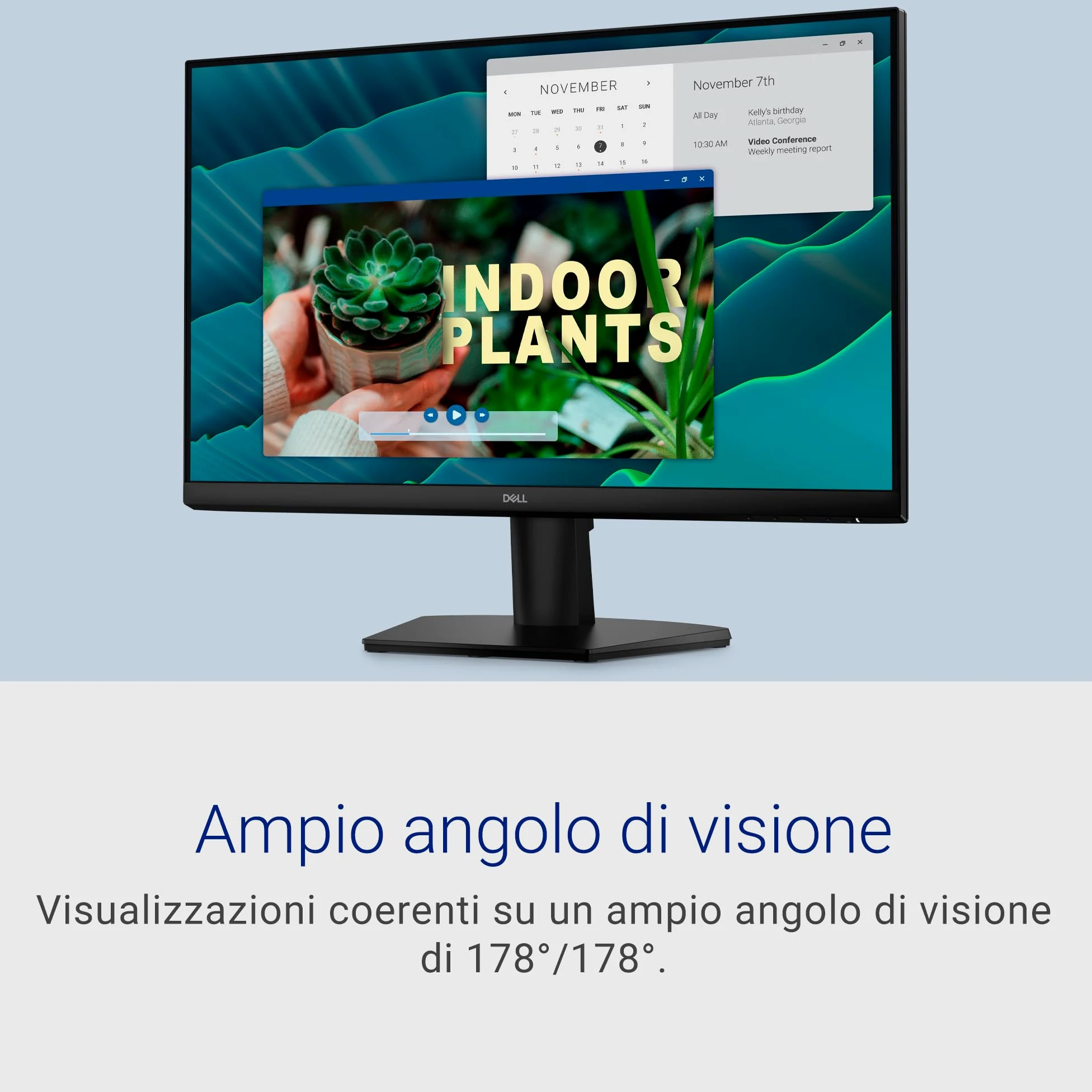 Dell 24 Monitor - SE2426H, Full HD (1920x1080), 144Hz, IPS, 1ms MPRT, AMD FreeSync, VESA (100x100mm), 2 HDMI, 3 Anni di Garanzia, Nero
