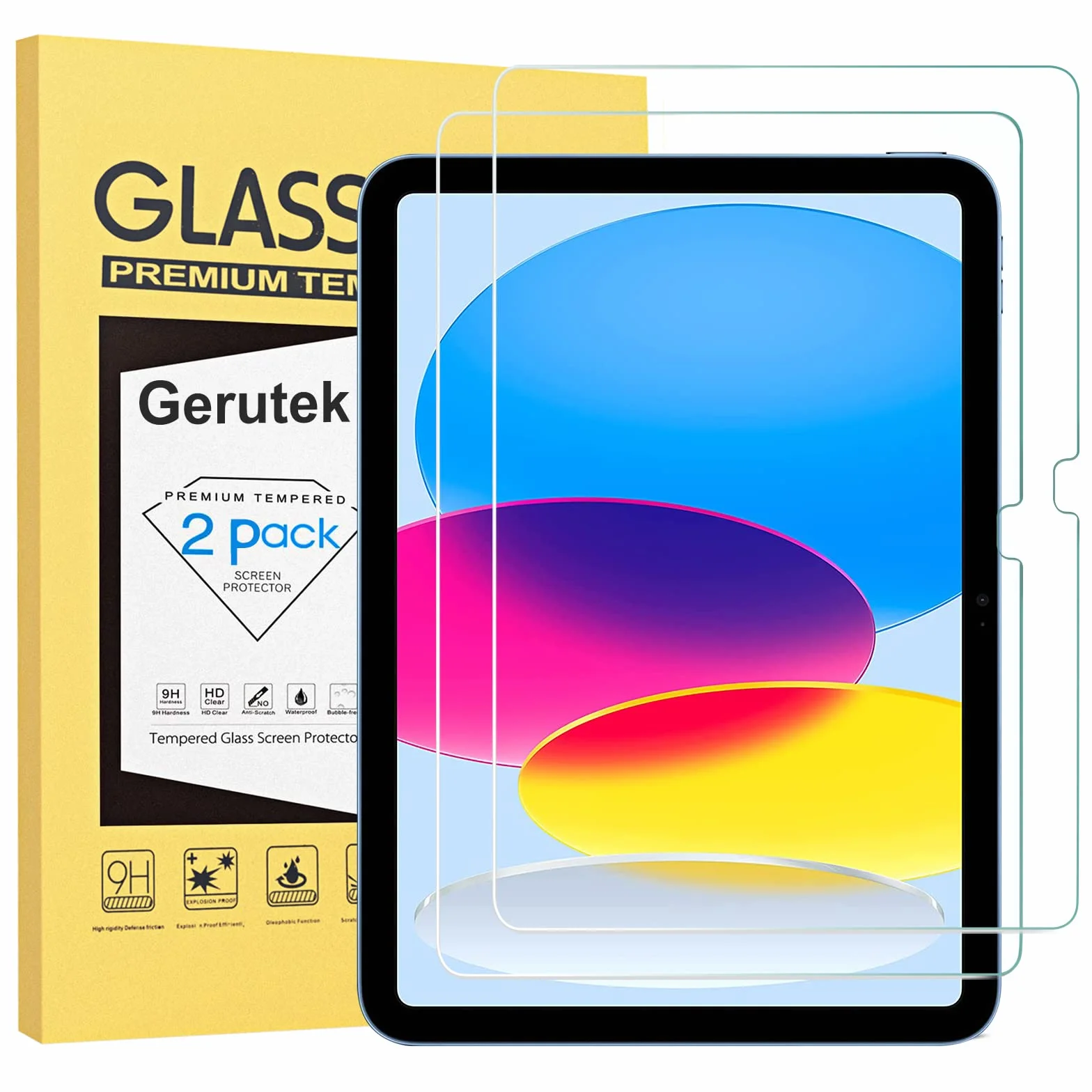 Pellicola Protettiva per iPad (A16) 11a/10a Generazione 2025/2022 Vetro Temperato Anti-graffio 9H 2 Pezzi