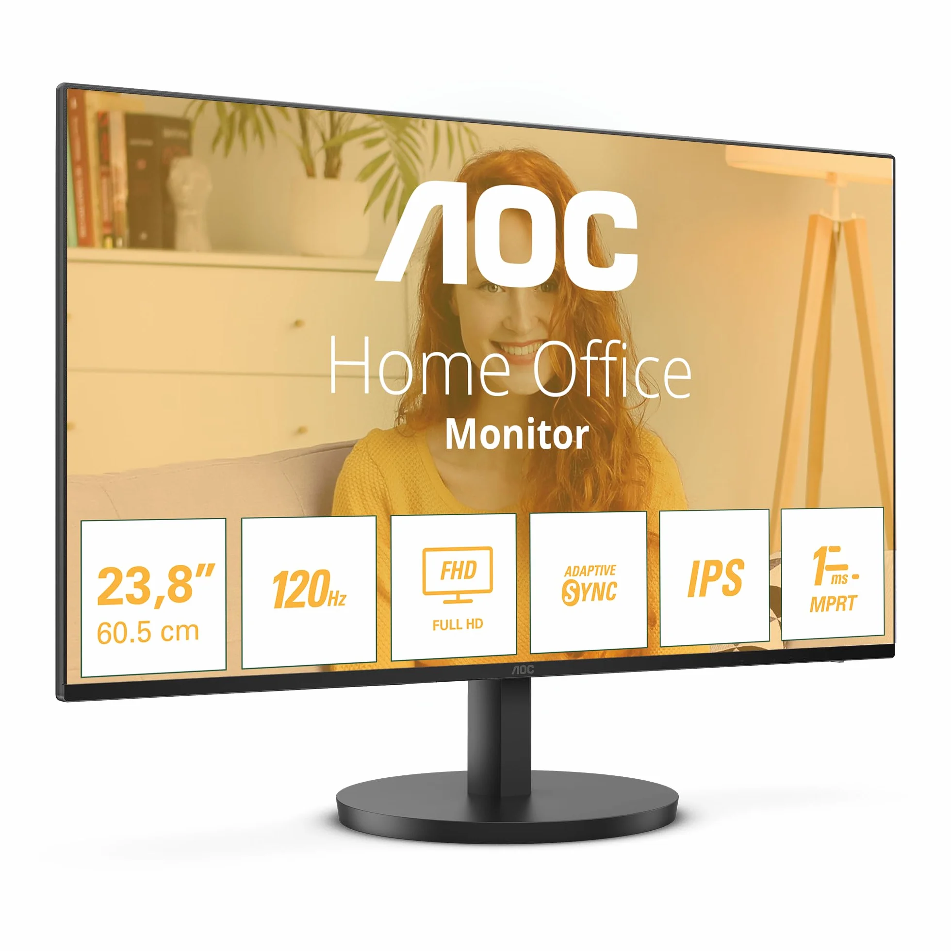 AOC 24B3HA2 - Monitor Full HD, 24 pollici, altoparlante integrato (1920x1080, 100 Hz, VGA, HDMI 1.4) nero