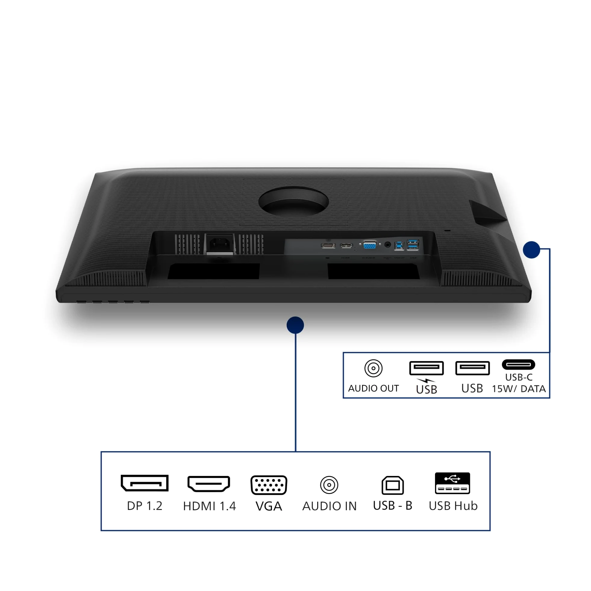Philips Monitor 24B2N3200D 24 pollici 1920x1200, WUXGA, 100Hz, IPS Panel, 4ms GtG, USB Hub Speakers, Height Adjustment, (HDMI1x 1.4 DP 1x 1.2) Nero