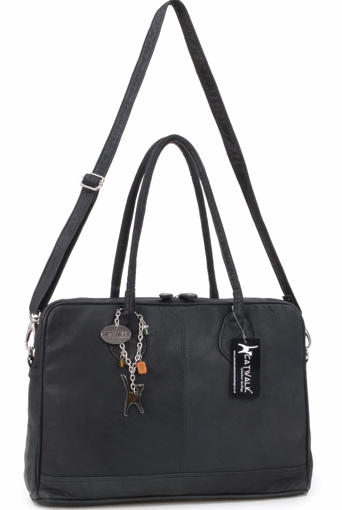 Catwalk Collection Handbags - Grande Borsa Tote Pelle - Borsa a Spalla da Lavoro - Cartella Ufficio Donna - Tracolla Removibile - Grosvenor