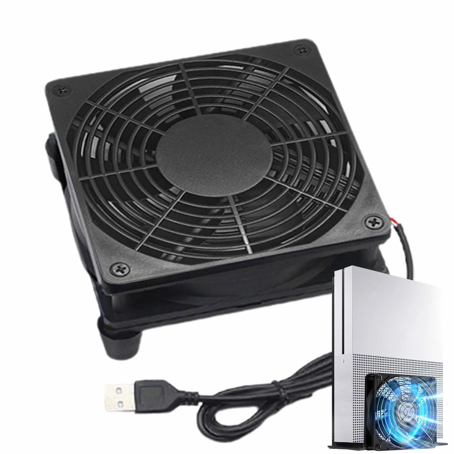 Ventola Di Raffreddamento Per PC - Ventola Del Router USB Portatile, Dispositivo Di Raffreddamento Alimentato USB | Laptop Per Box Televisivi Router Di Gabinetto, Ventilatori Mini Ventilatori Ad Alta