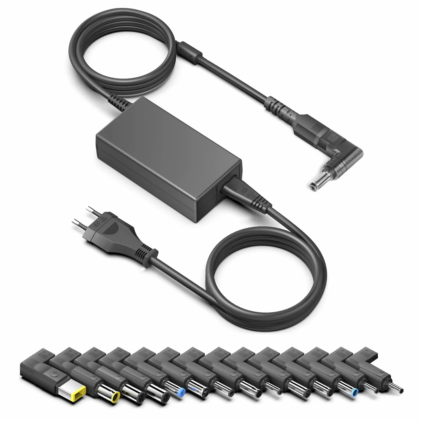 HKY 65W Alimentatore Universale Notebook Caricatore PC Portatile per HP Dell Asus Acer Lenovo Toshiba Samsung LG Medion Fujitsu Sony AC DC 18.5V-20V Adattatore con 15 Connettori e 1 Cavo 3M