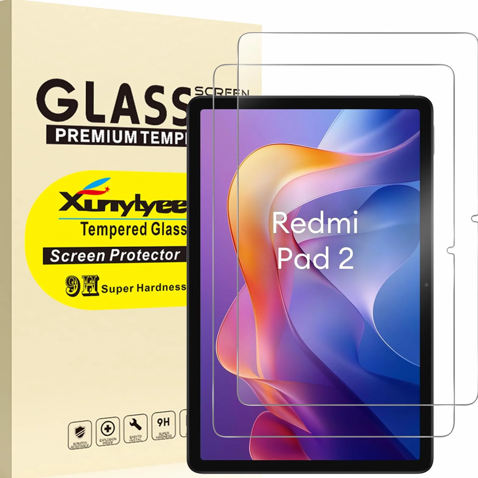 Pellicola Protettiva Vetro Temperato per Xiaomi Redmi Pad 2 2025 11 Pollici (2 Pezzi)