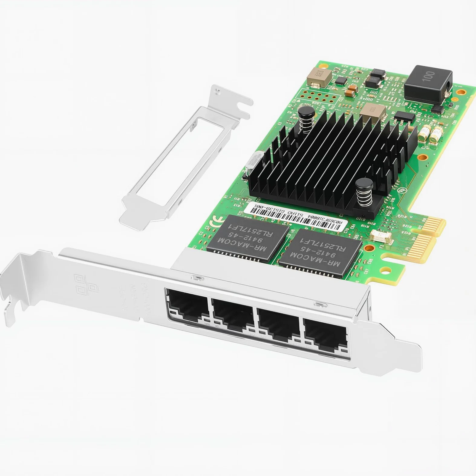 PCIe 2.1 x1 for Intel I350-T4 I350AM2 Chipset 1Gb 4 Port RJ45 LAN Card Support Windows Server/Windows/Linux/VMware/ESX