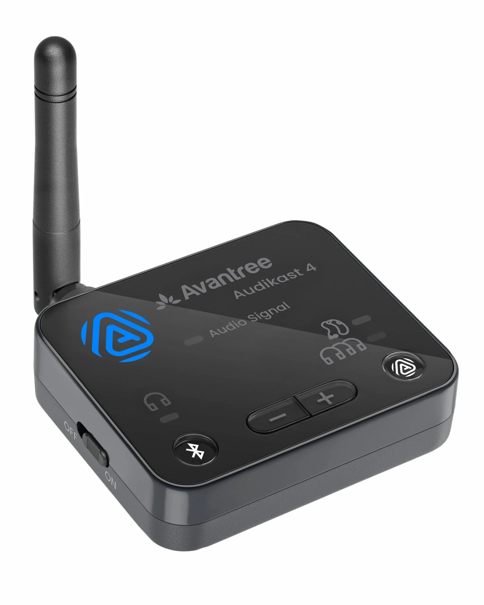 Avantree Audikast 4 – Trasmettitore TV Auracast & Bluetooth 5.4 2-in-1 per Cuffie e Dispositivi Personali Di Ascolto Selezionati, AptX Adaptive & HD, Uscita Ottica & AUX, Compatibile e Aggiornabile