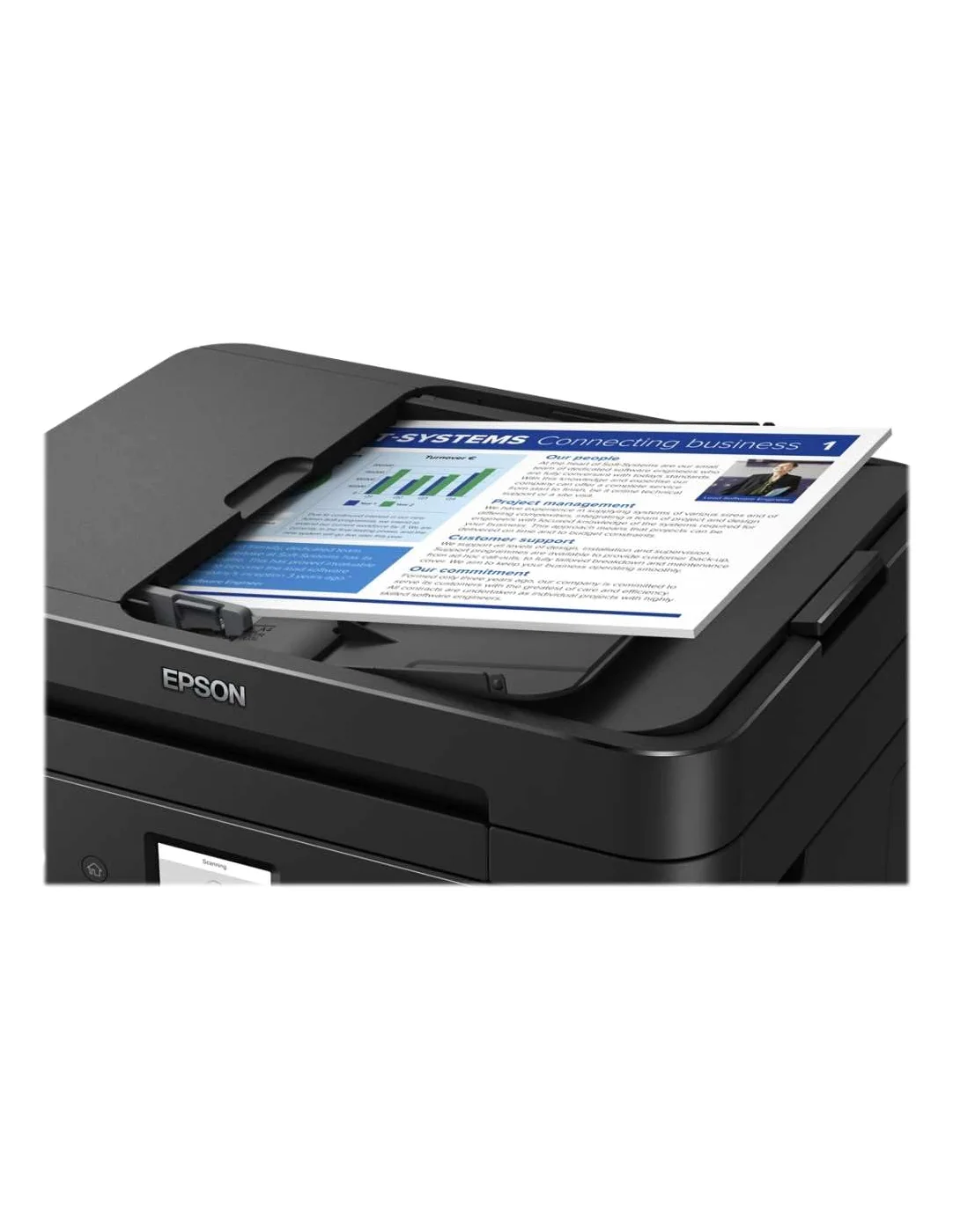 Epson WorkForce WF-2880DWF stampante Multifunzione A4 (stampa, copia, scansione, Fax) ADF, USB, Wi-Fi, NFC, Wi-Fi Direct, display LCD 6,1 cm, App Smart Panel stampa da mobile, fronte/retro