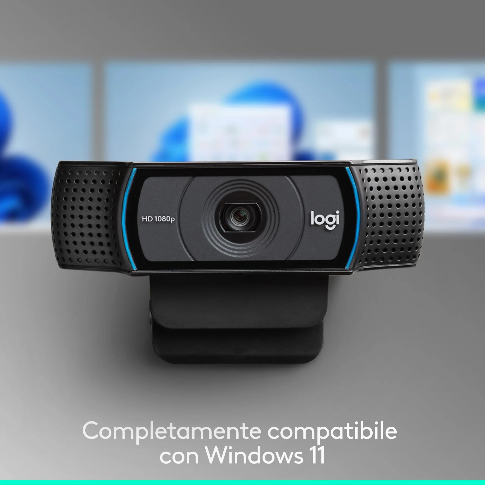 Logitech C920 Hd Pro Webcam, Videochiamata 1080P/30Fps, Audio Stereo, ‎Skype, Zoom, Facetime, Hangouts, ‎‎Streaming, Pc/Mac/Laptop/Tablet/Chromebook, Nero