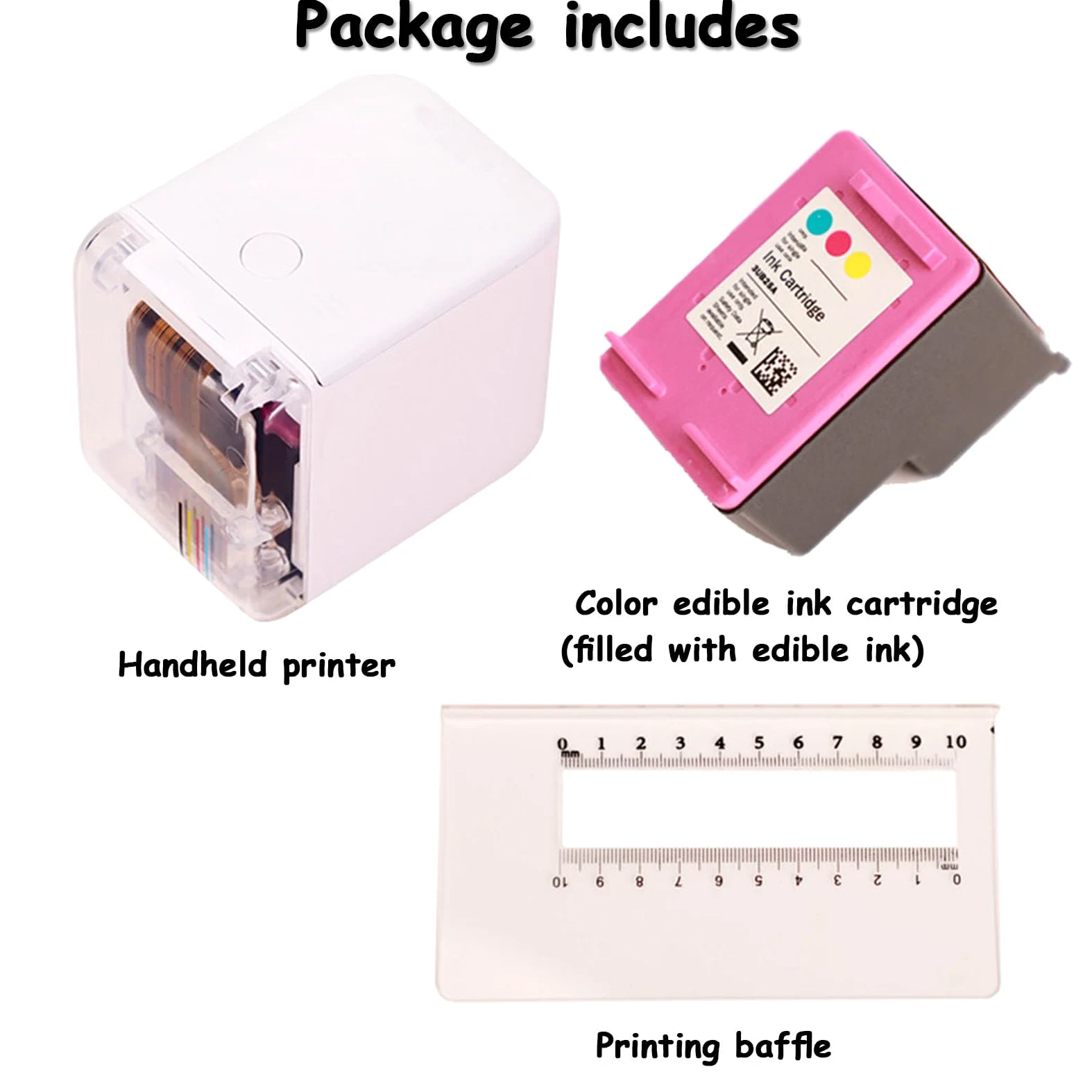 Stampante a getto d'inchiostro portatile - Stampa mobile wireless per testo, codici a barre, tatuaggi e immagini personalizzati, con inchiostro impermeabile ad asciugatura rapida