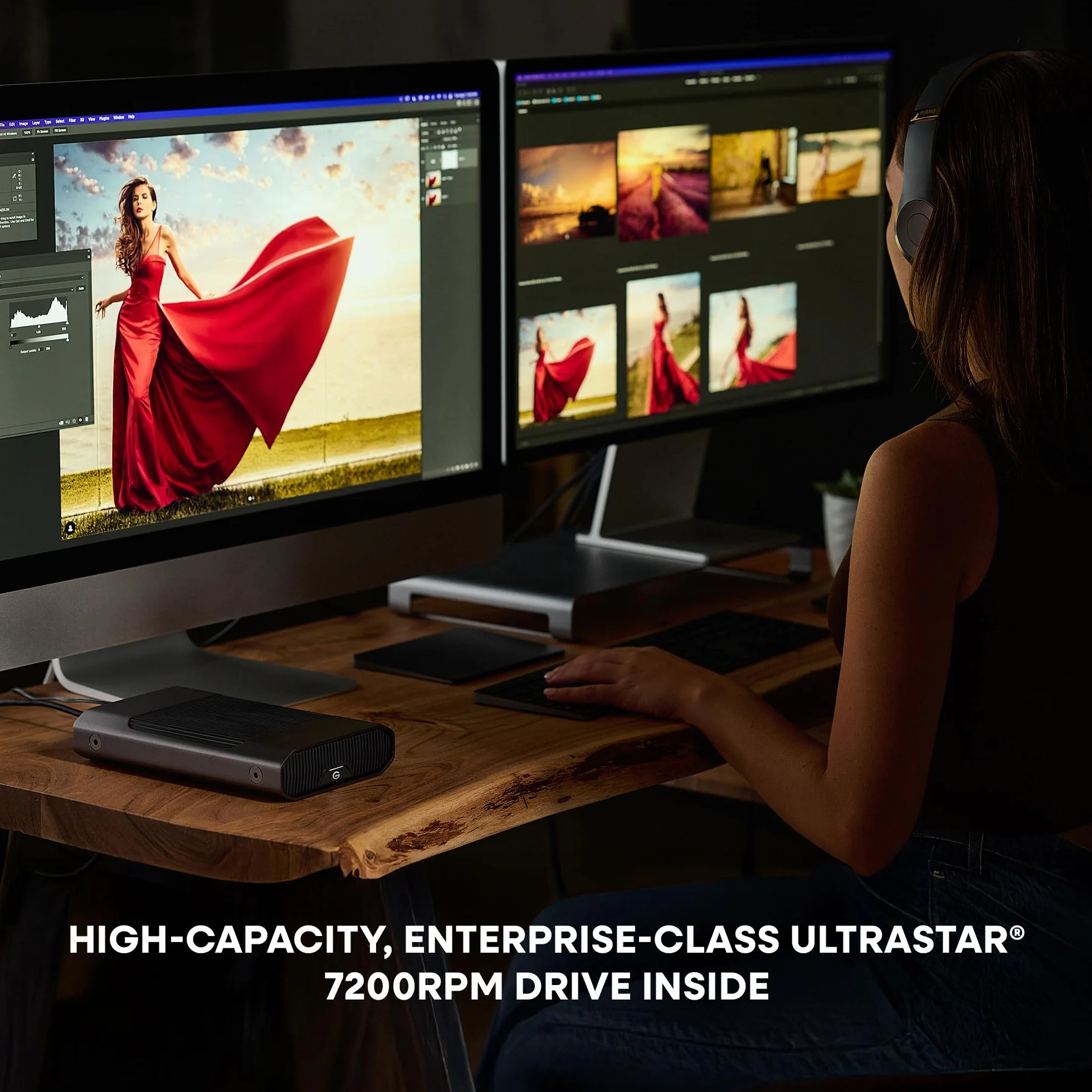 G-DRIVE 8TB Hard disk desktop di classe enterprise, fino a 260 MB/s, USB-C, USB 3.2 Gen 2 (10Gbps), disco rigido classe Enterprise 7200 RPM