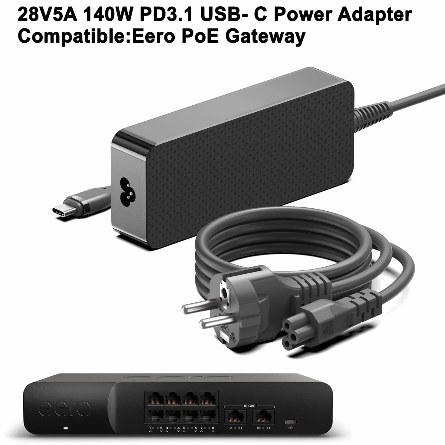 Avalon Nano 3 Caricatore USB C 140W 28V 5A PD 3.1 GaN per Bitcoin Miner 4th/s 100W