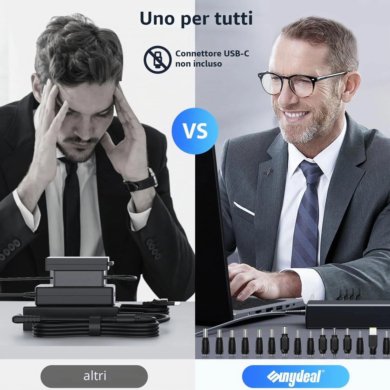 90W Alimentatore Universale Notebook Caricatore PC Universale Portatile per HP Stream ASUS Lenovo Dell Acer Toshiba Sony Fujitsu MSI Samsung
