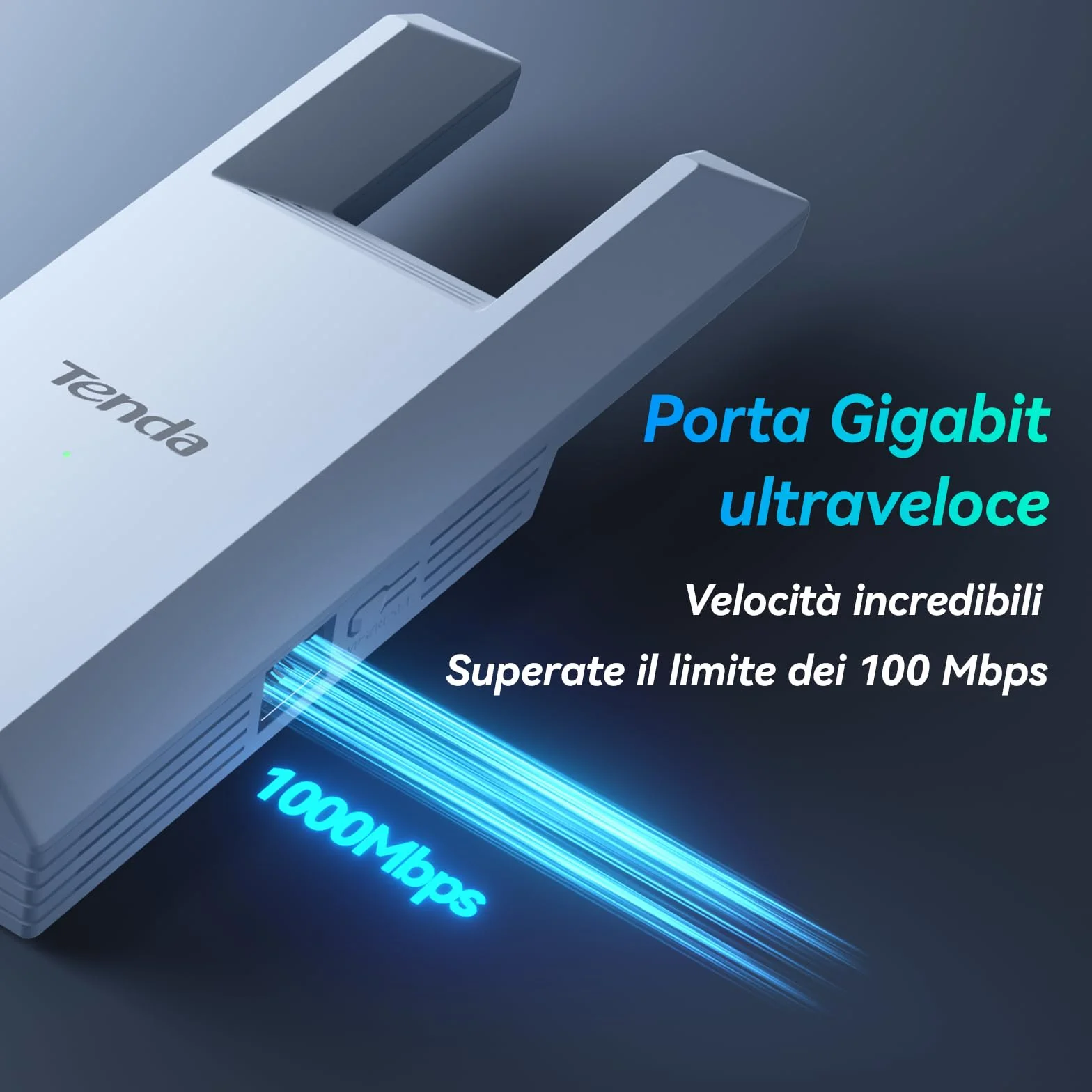 Tenda A18 Pro Ripetitore Wi-Fi Dual Band AC1200 Mbps, Funzionalità Extender e Access Point 5GHz/2.4GHz con Porta Gigabit LAN, LED Segnale Intelligente, Pulsante WPS, Sicurezza WPA2, Controllo via App
