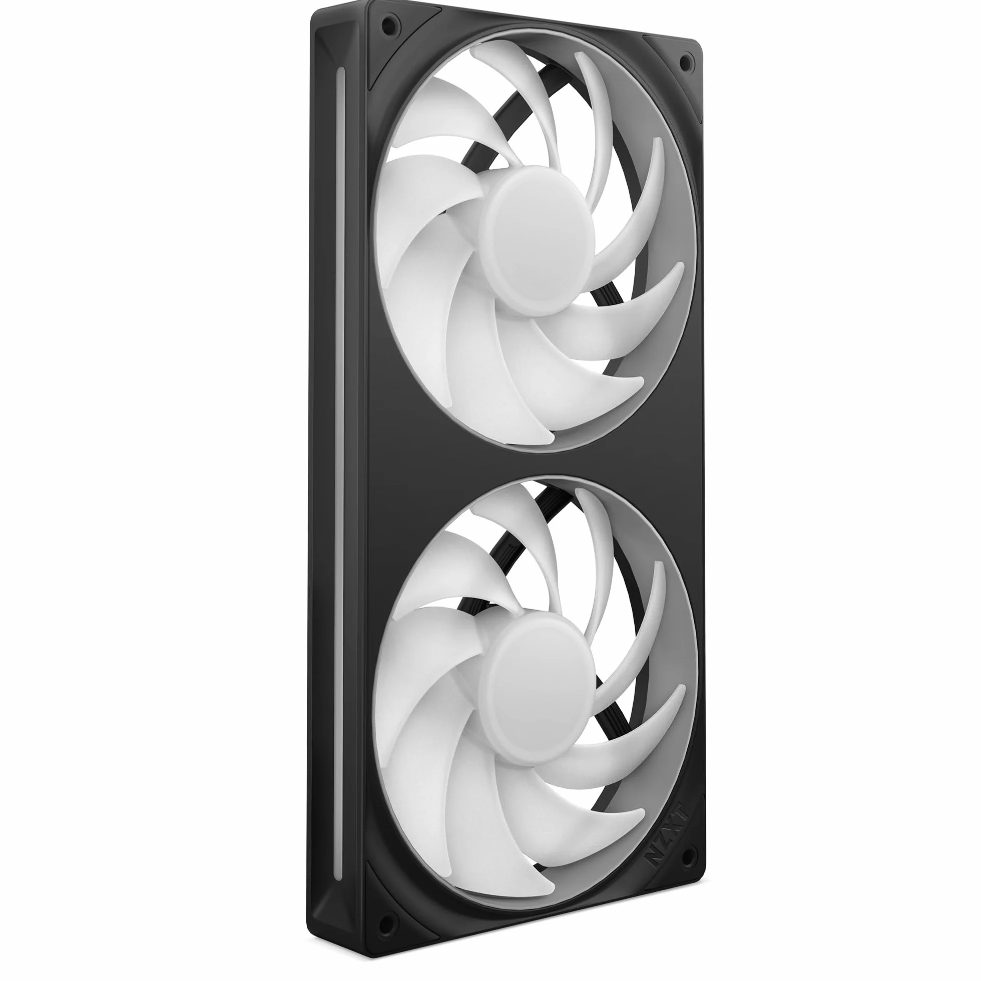 NZXT F240 RGB Core - Telaio singolo 240 mm con 2 ventole RGB 120 mm - Controllo velocità illuminazione - Alta pressione statica e flusso d'aria - Cuscinetti fluidodinamici - 8 LED aRGB - Nero